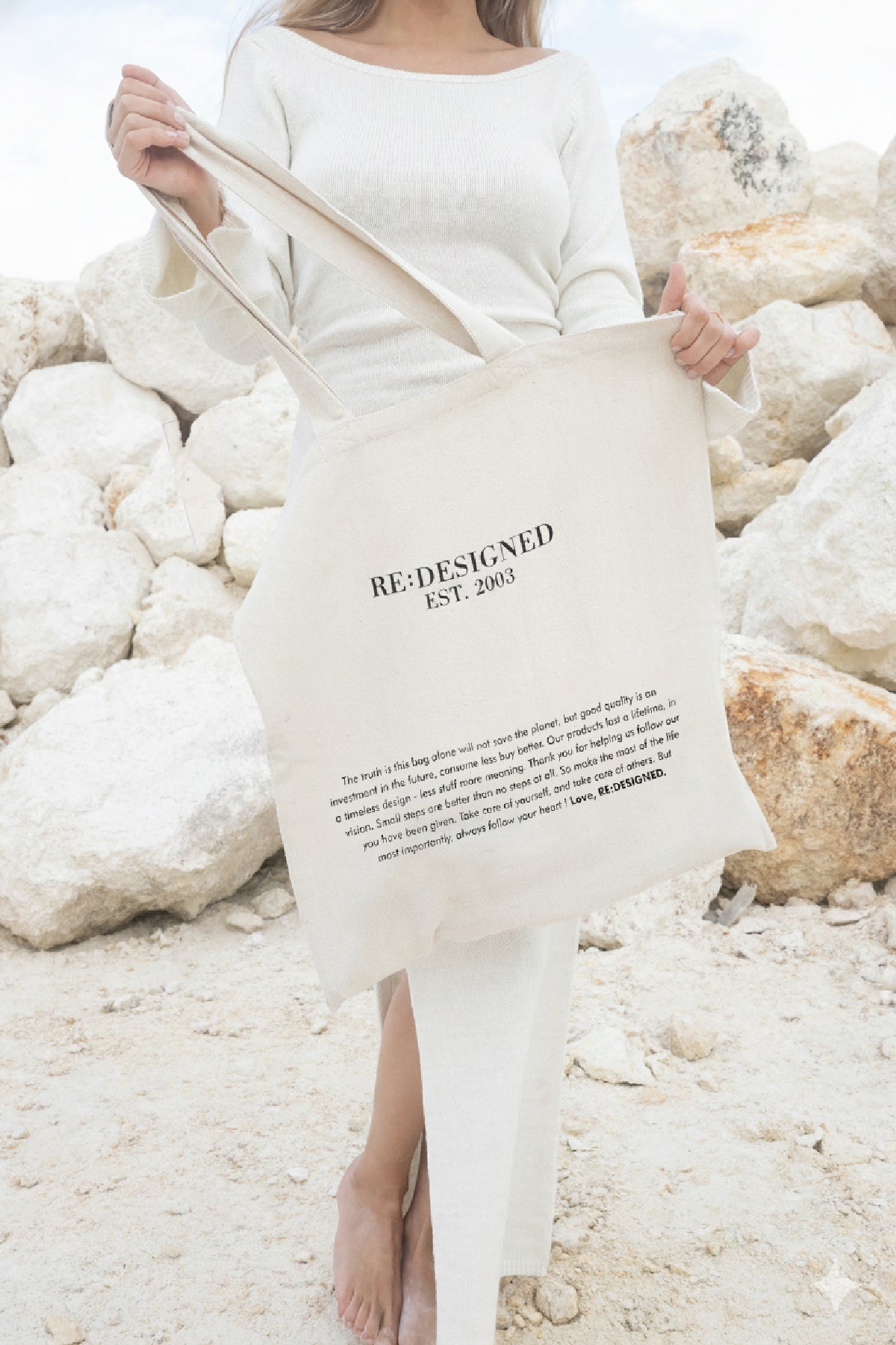 RE:DESIGNED RD Canvas Net Shopper Nature Baumwolle