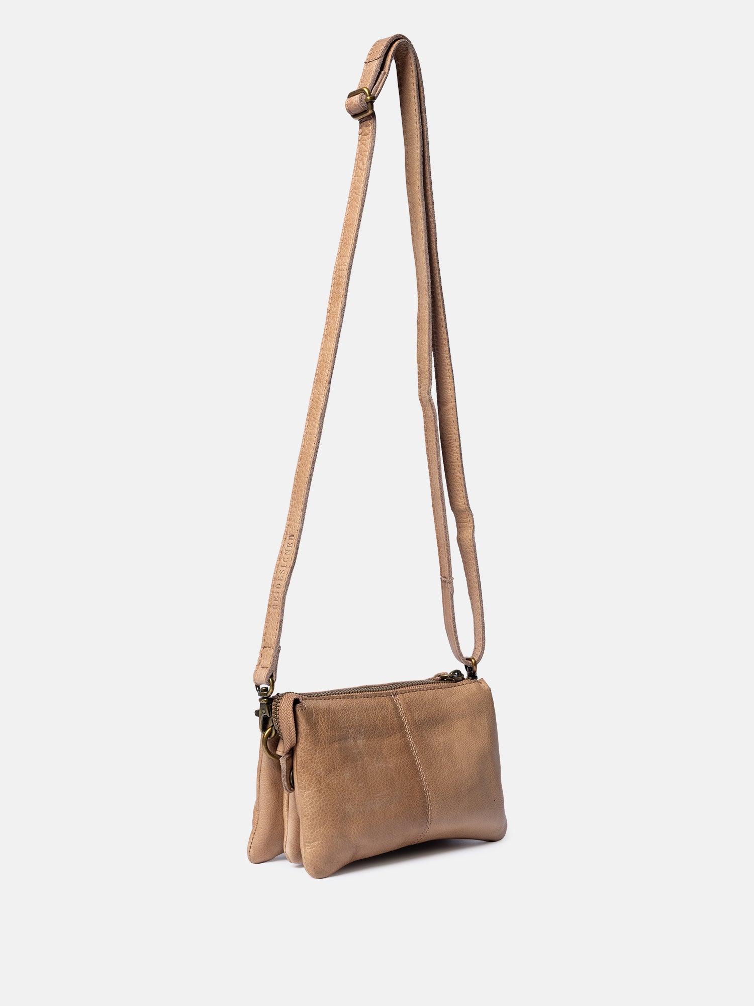 RE:DESIGNED Lisa Urban Clutch Taupe Vollleder