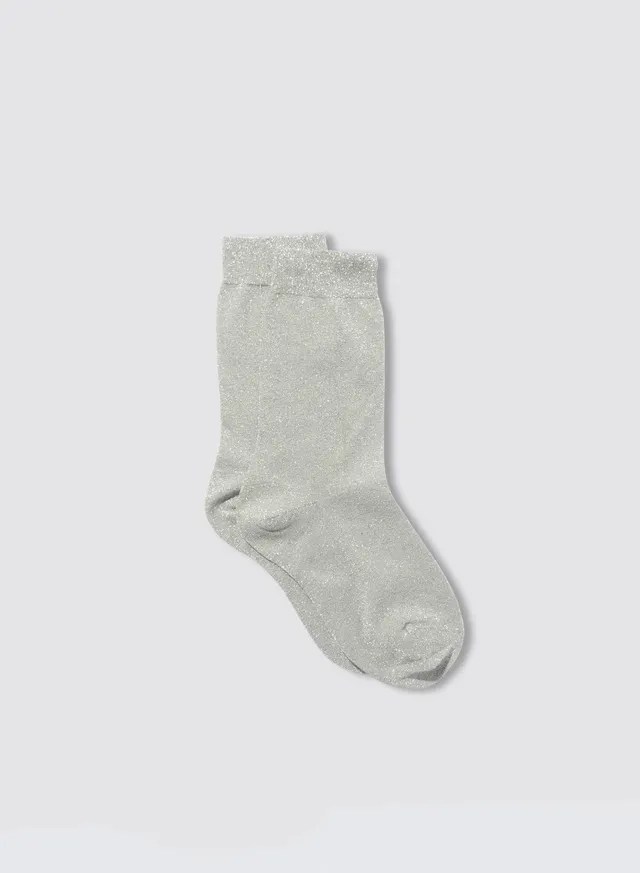 Maria la Rosa WDB18UN0006 Socken Silver Lurex-Glitzer