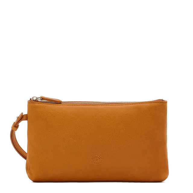Il Bisonte Oriuolo Pochette Herren natur Vollleder