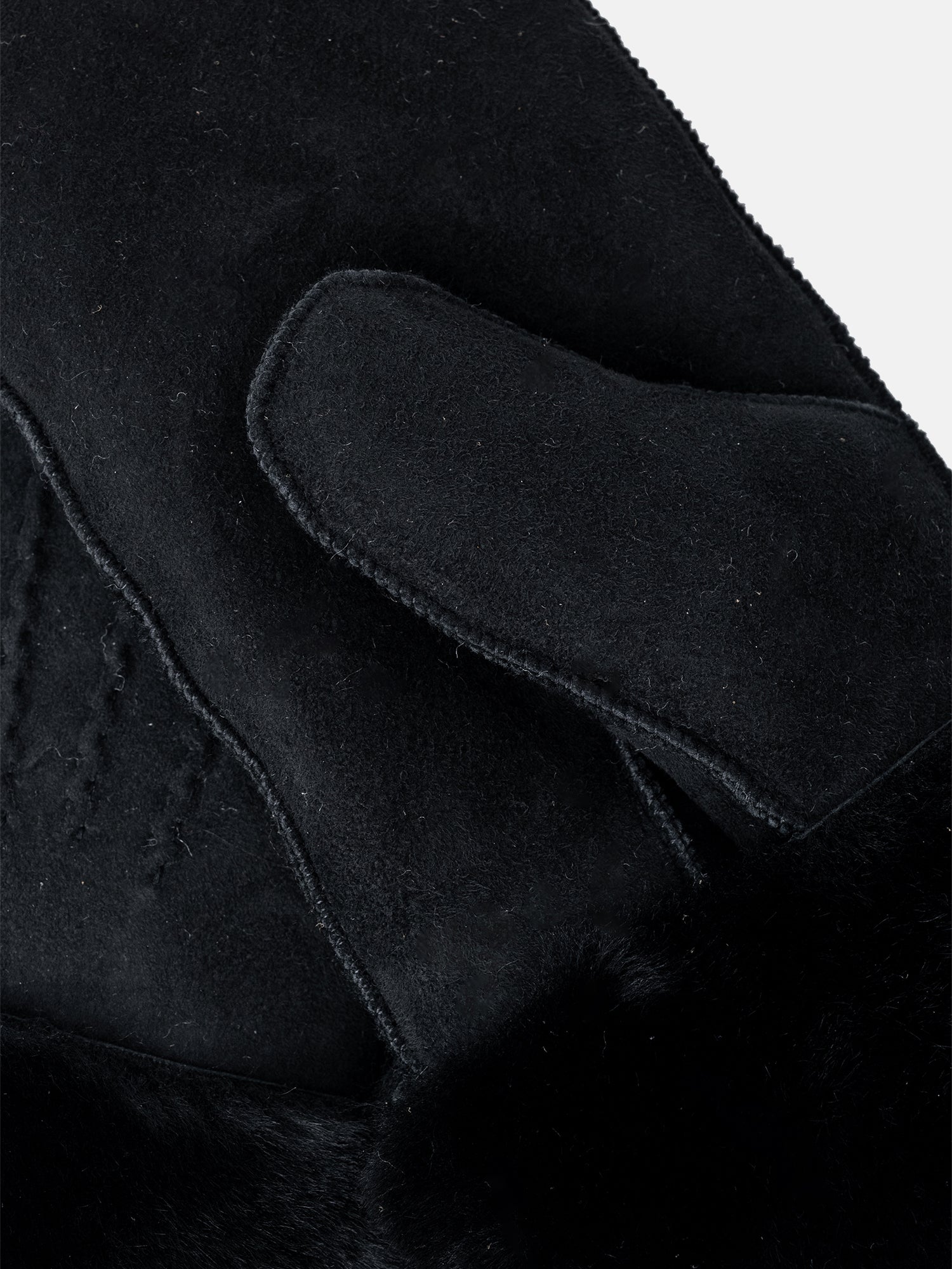 RE:DESIGNED Kasa Fäustlinge Schwarz Vollleder