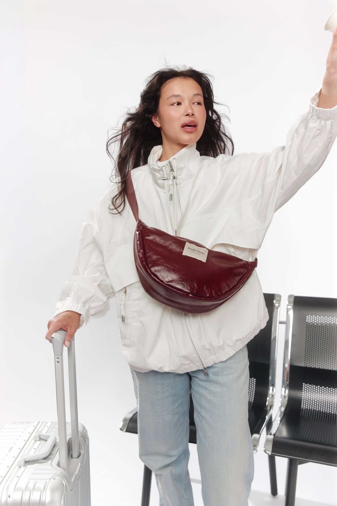 Studio Noos Adult Fanny Pack Bauchtasche burgundy vegan