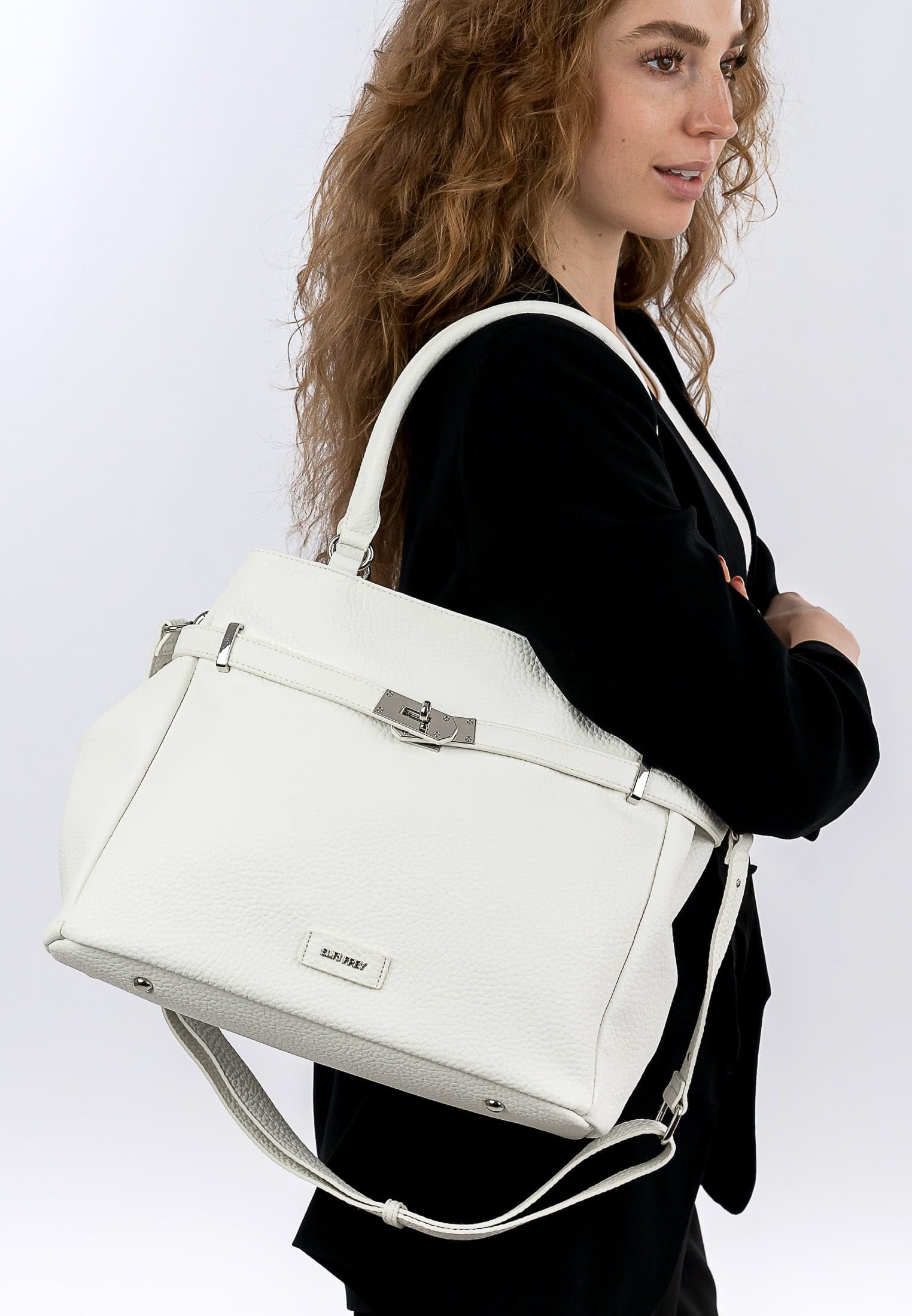 SURI FREY Leony Cityshopper Handtasche Weiß genarbt