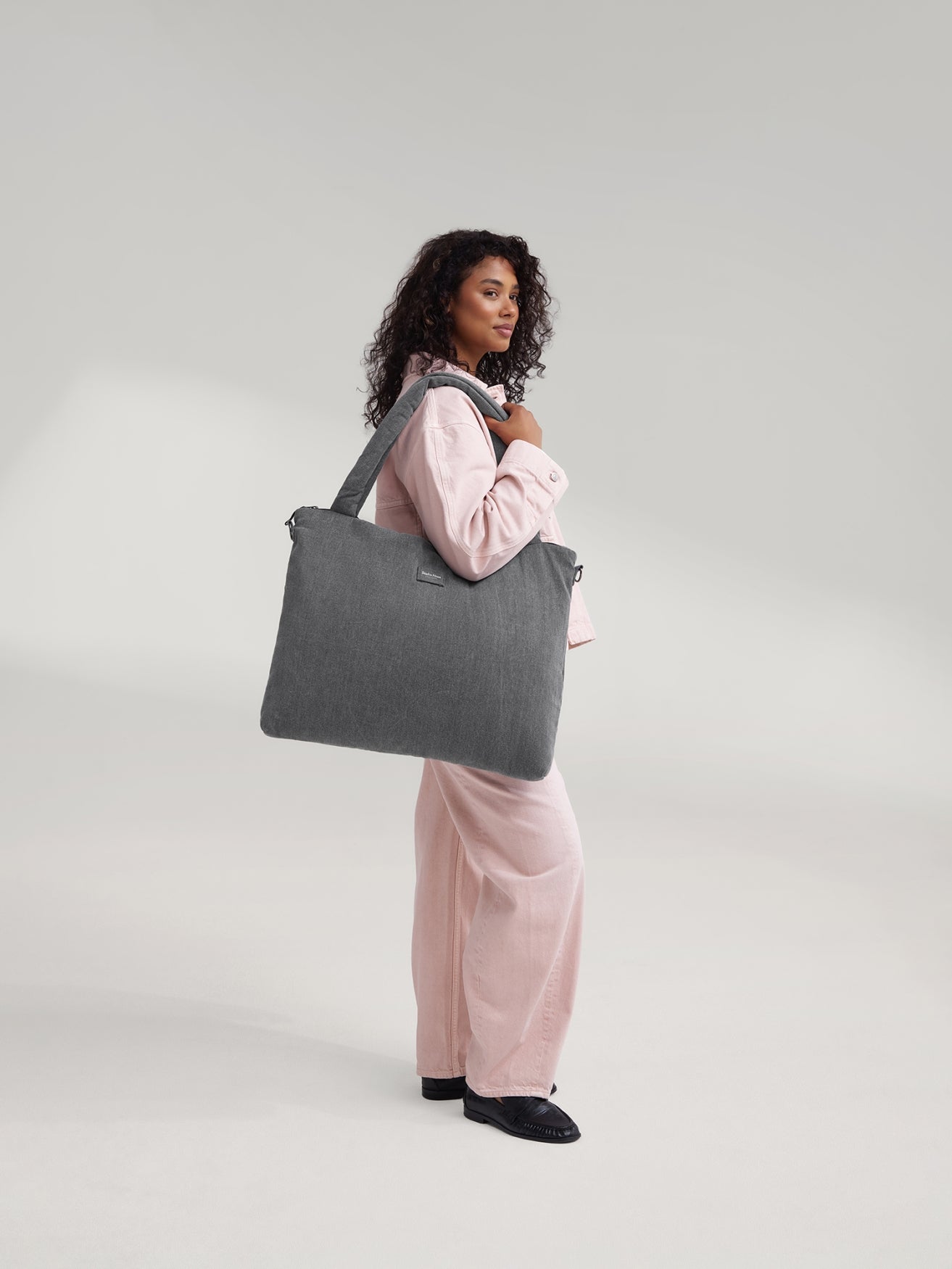 Studio Noos Denim Diaper Bag Wickeltasche Grau