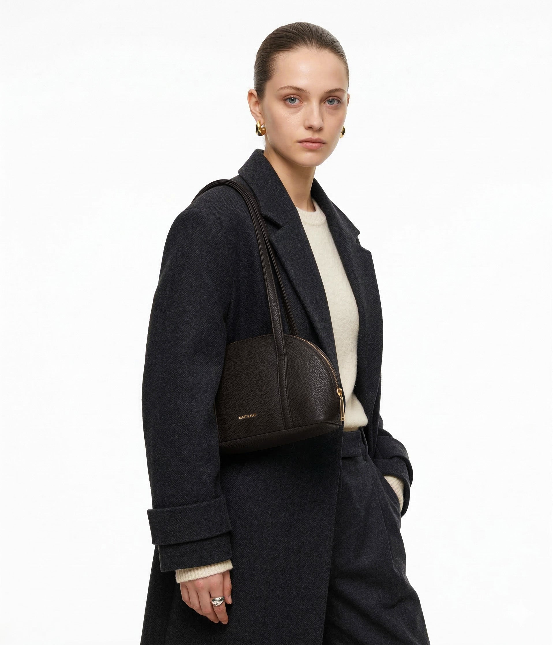 Matt & Nat Rea Grain Satchel Handtasche Schwarz