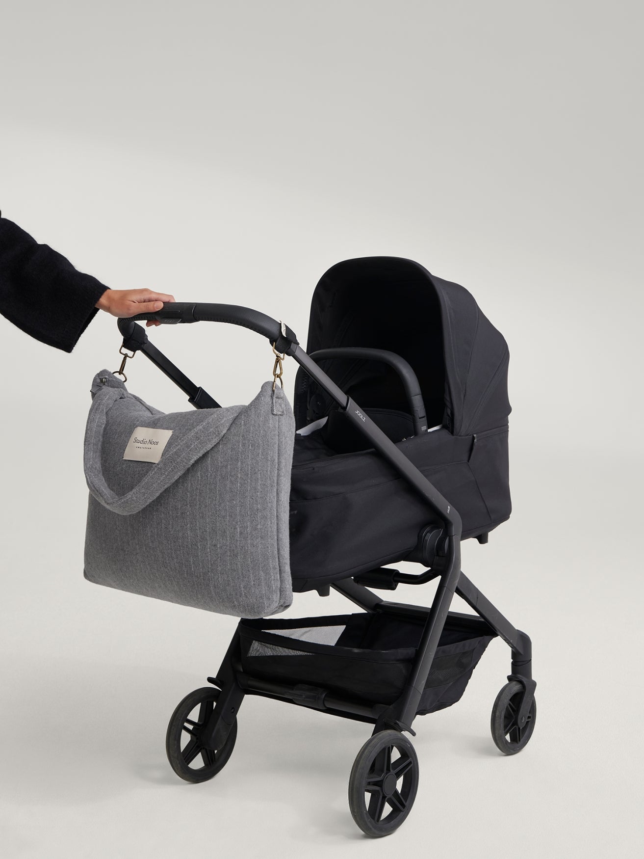 Studio Noos Flannel Chalkstripe Wickeltasche Light Grey