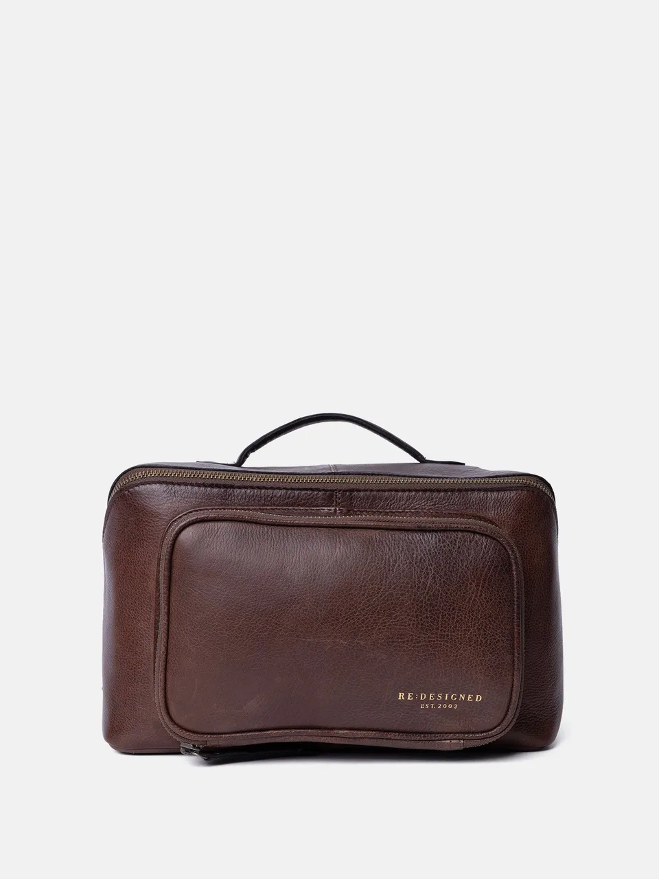 RE:DESIGNED Sally Kulturtasche Woodsmoke Vollleder