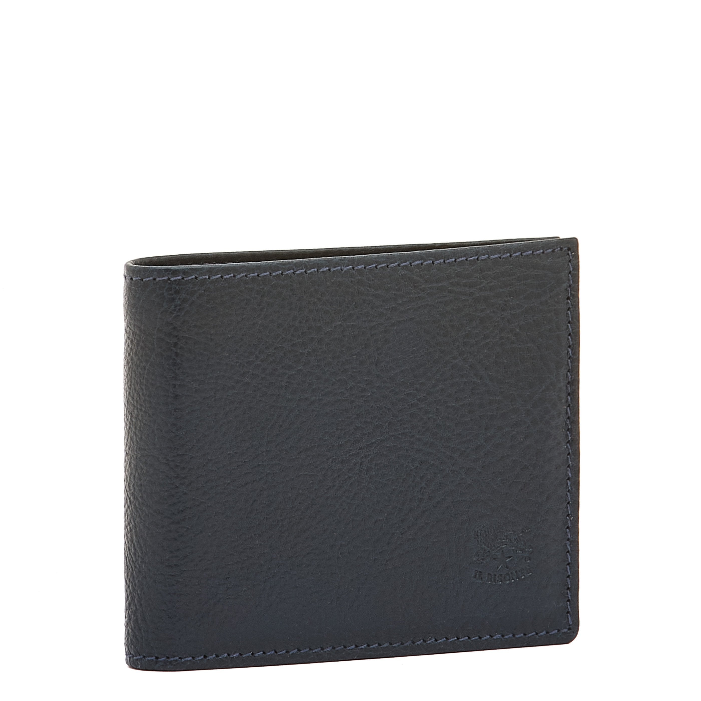 Il Bisonte Geldbörse Bifold Leder blau Herren