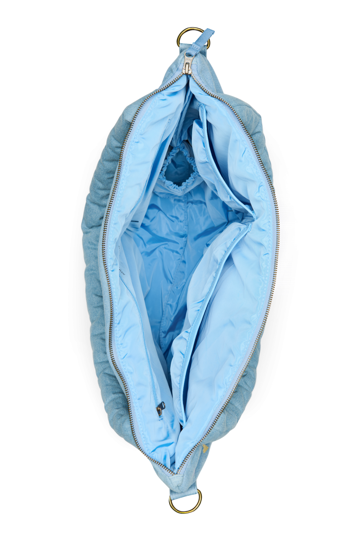 Studio Noos Denim Wickeltasche Light Blue Hearts Denim
