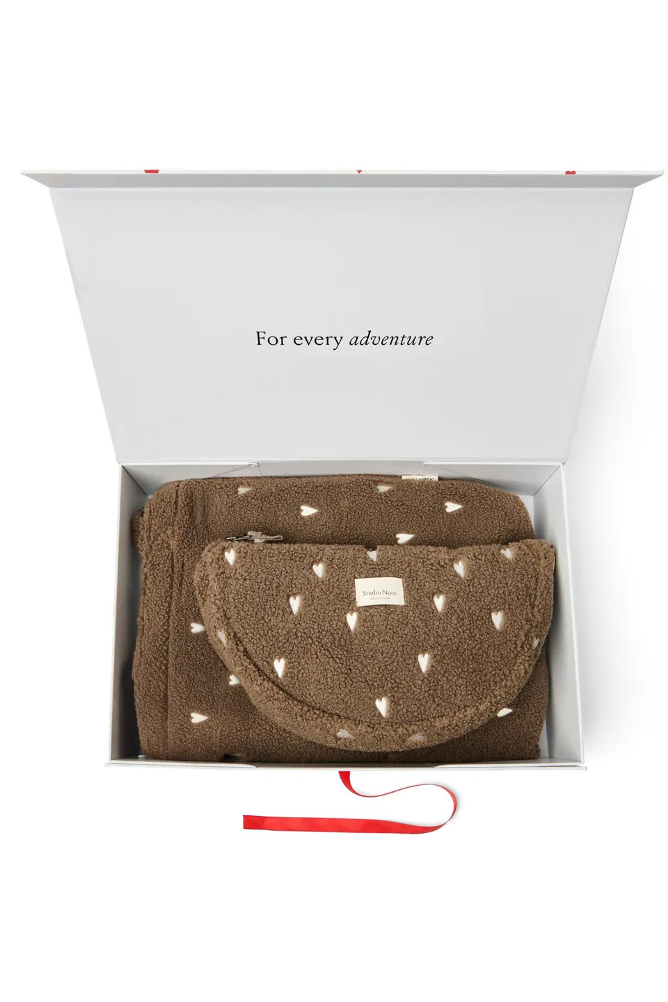 Studio Noos Essentials Teddy Geschenkset Brown Hearts