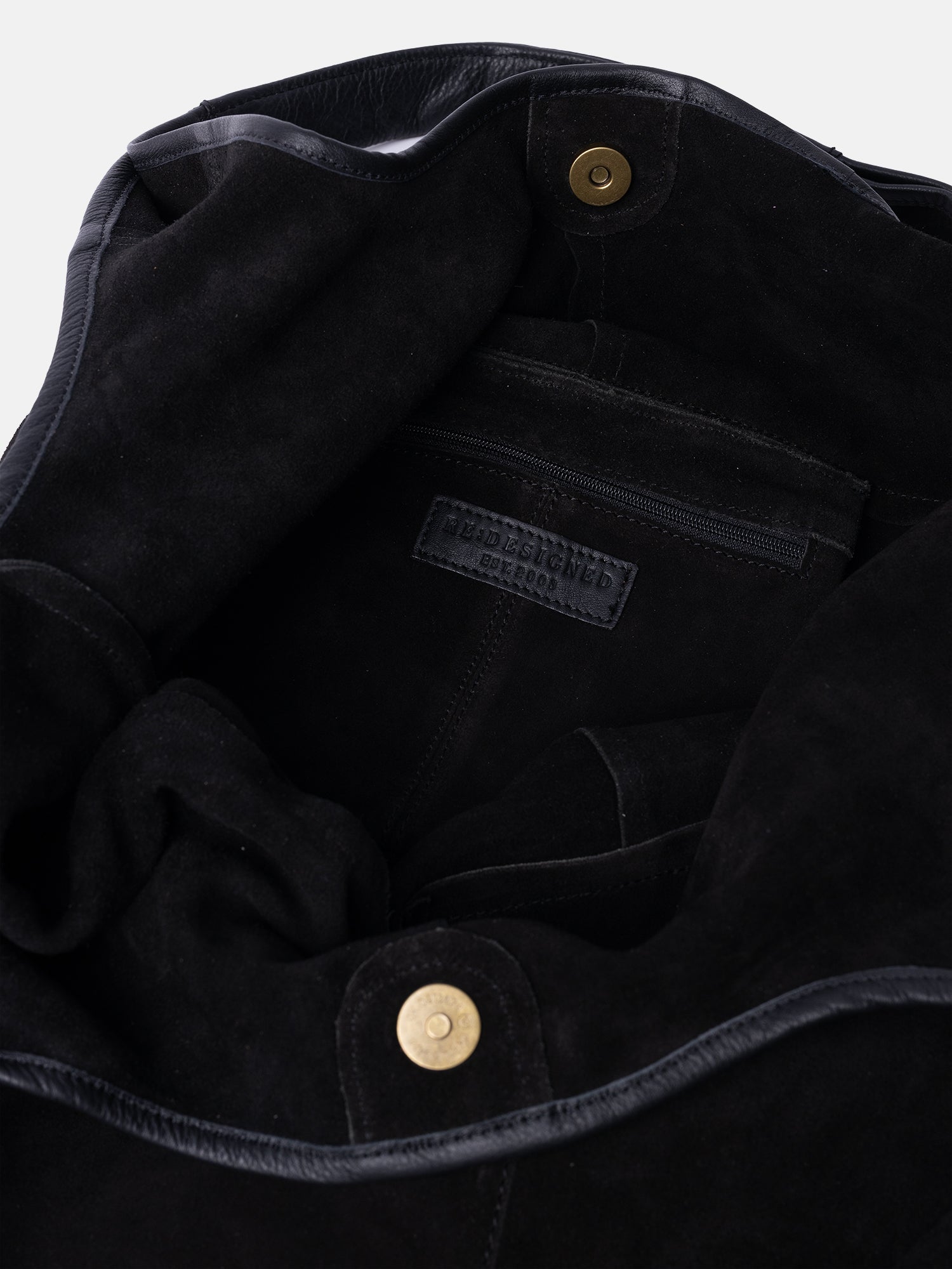RE:DESIGNED Lyra Suede 6683 Shopper Schwarz Vollleder