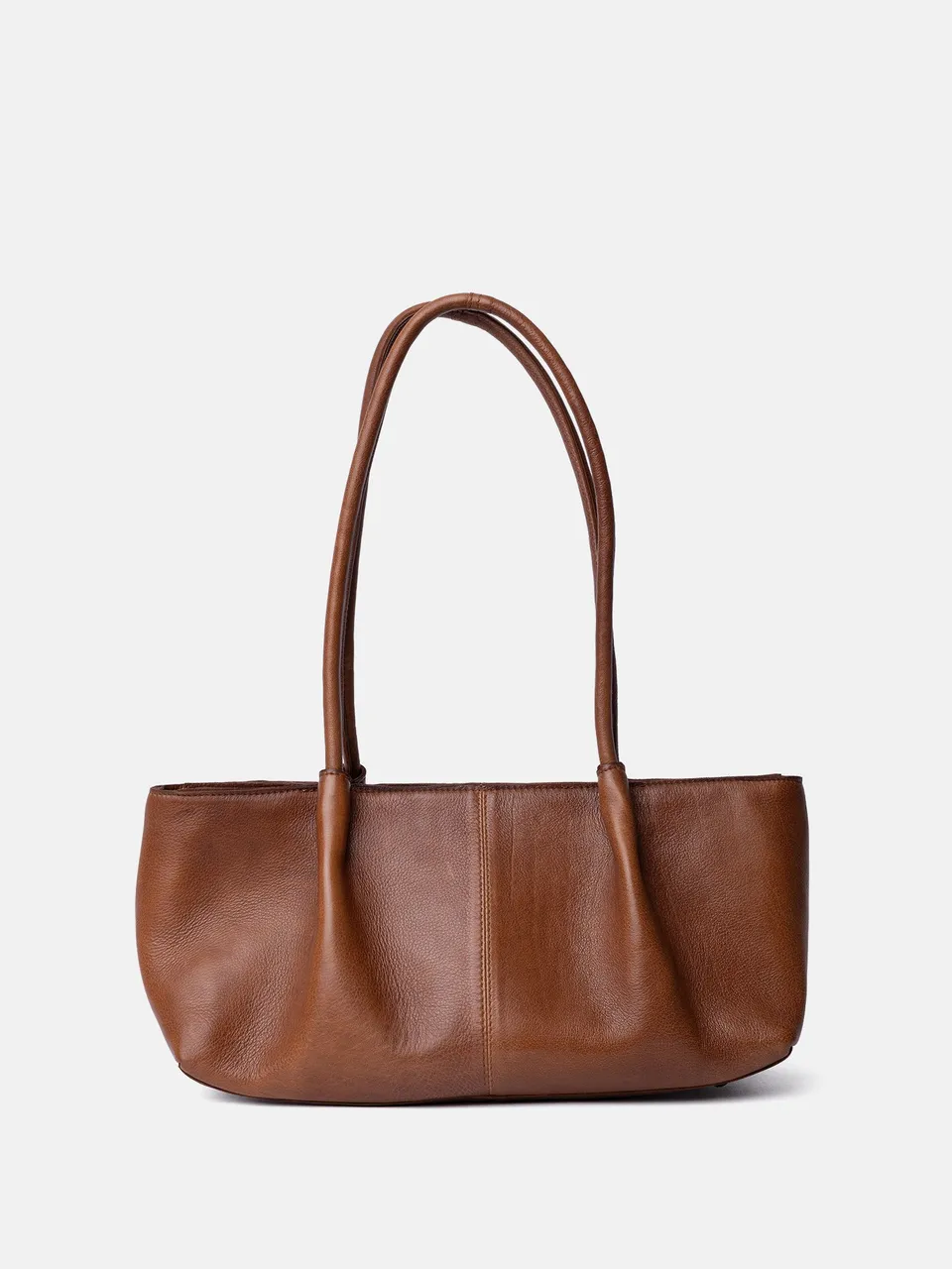 RE:DESIGNED Sille Handtasche Walnut Vollleder 37cm