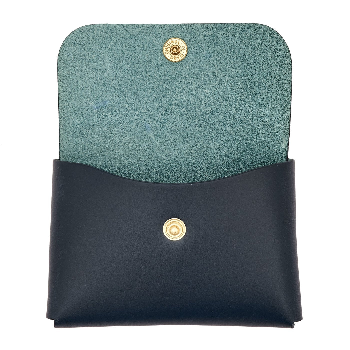 Il Bisonte Kartenetui Blau Vollleder