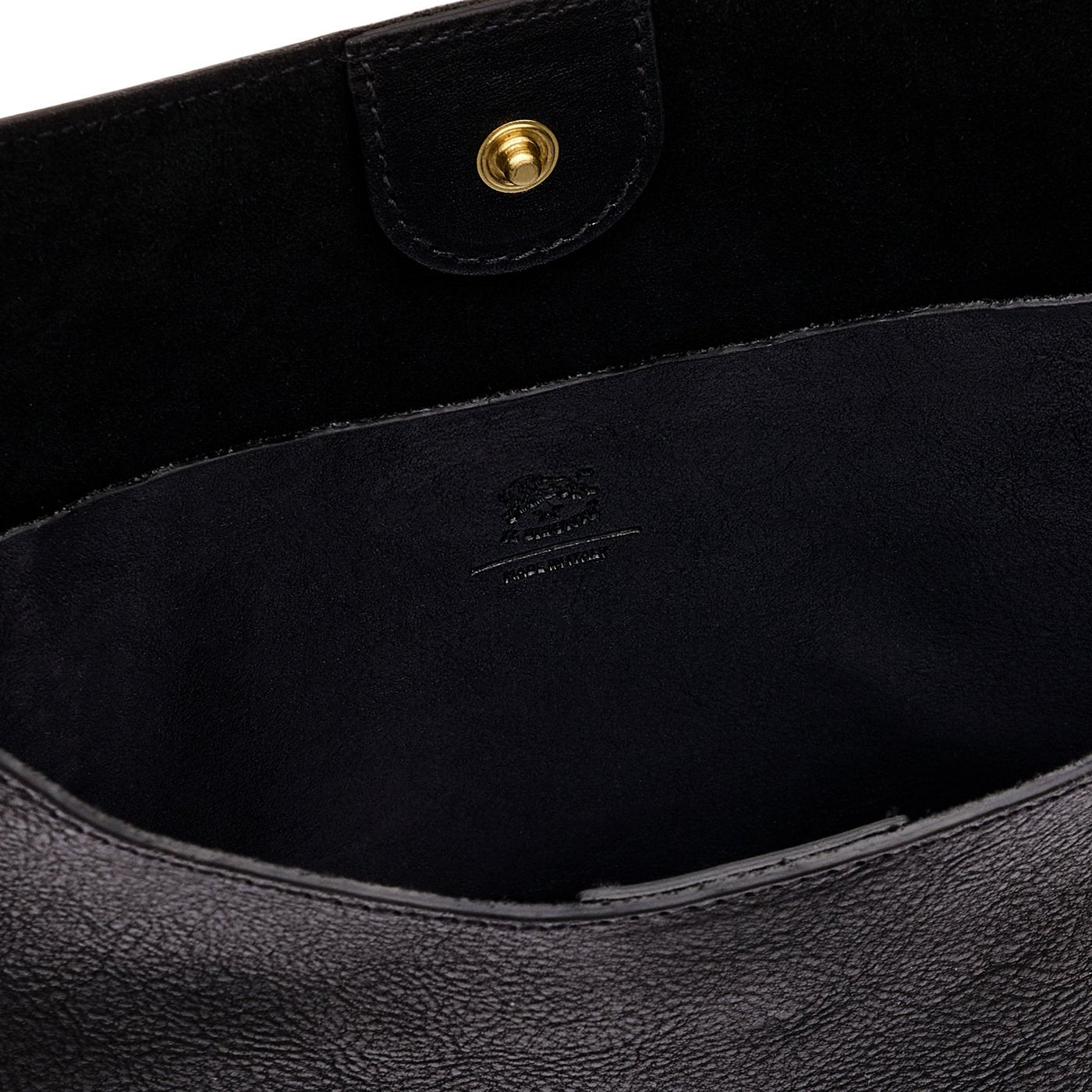 Il Bisonte Le Laudi Schultertasche Schwarz Vollleder