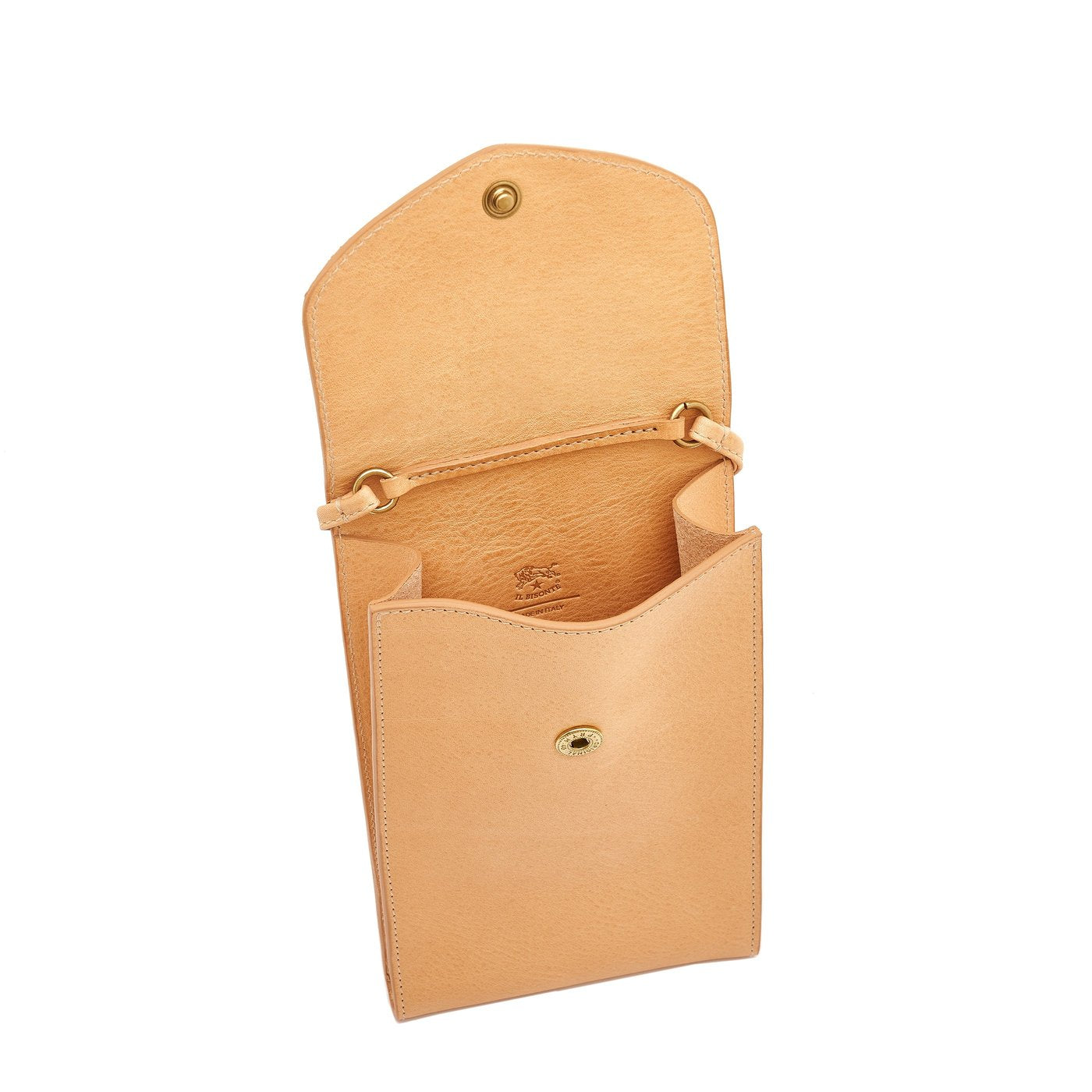 Il Bisonte Bigallo Handytasche Natur Leder Umhängeriemen