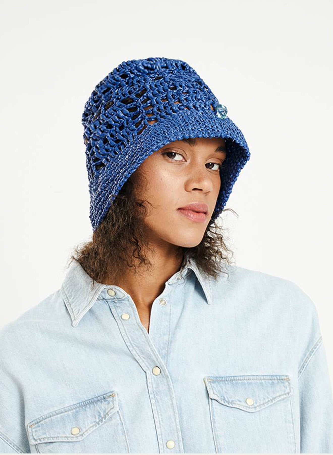 Maria la Rosa Crochet Hut OS Viskose-Raffia