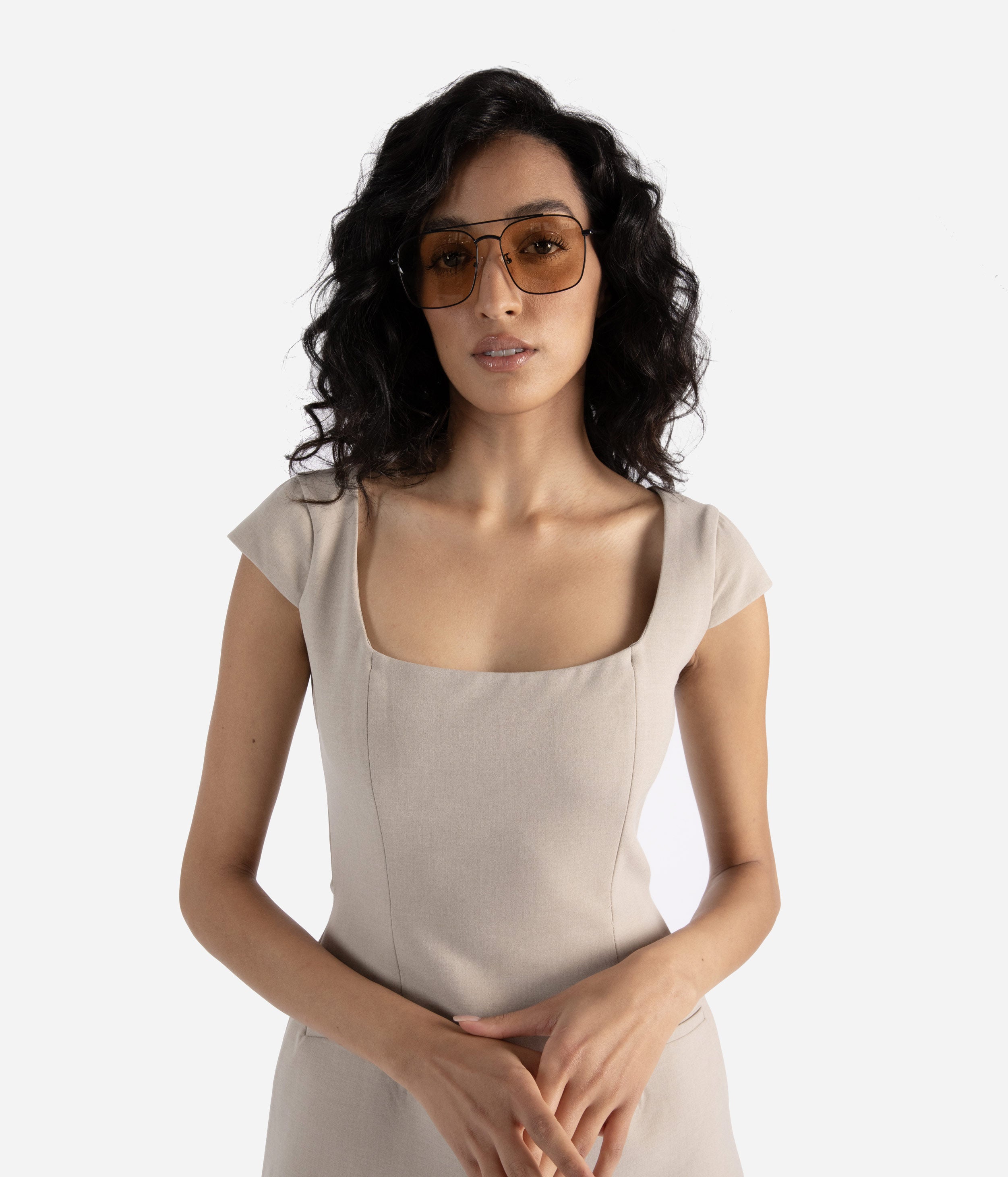 Matt & Nat Ruth Aviator Sonnenbrille schwarz polarisiert