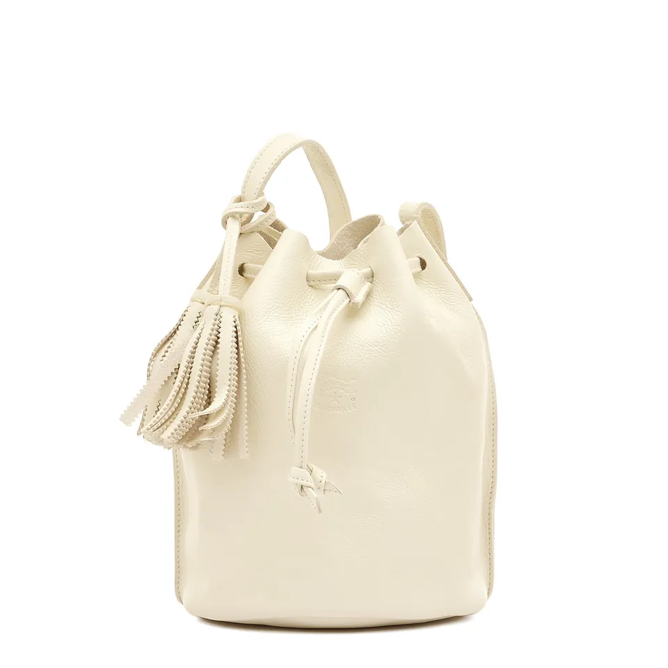 Il Bisonte Silvia Beuteltasche latte Rindsleder