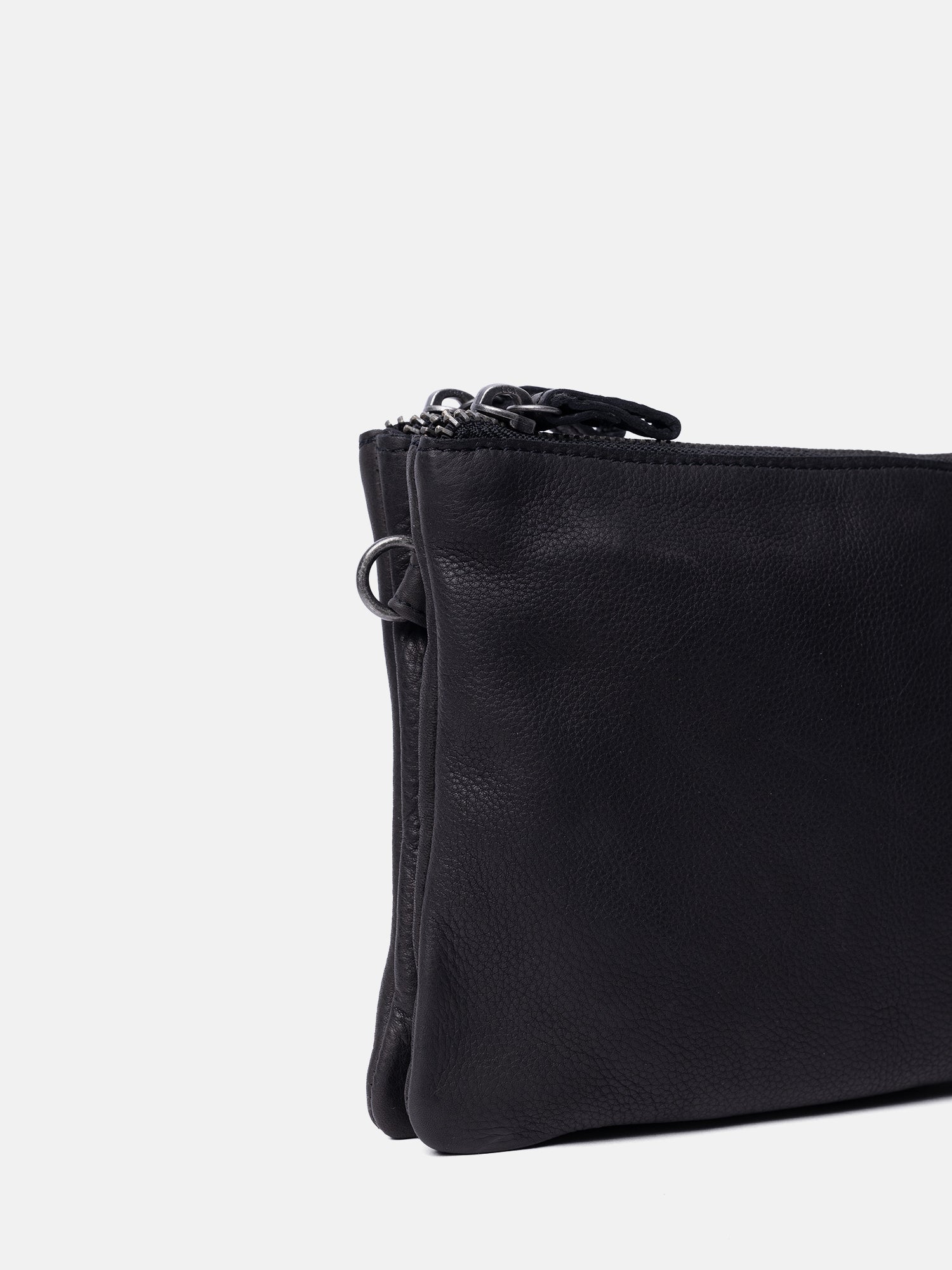RE:DESIGNED Oslo Soft Clutch Soft Black Vollleder