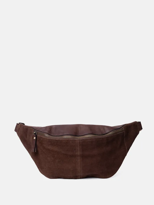 RE:DESIGNED Selma 6689 Bauchtasche Woodsmoke Vollleder