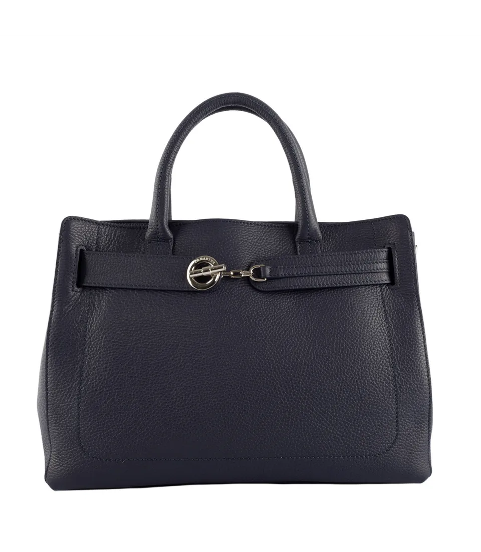 Lamarthe Paris Handtasche Marine Vollleder