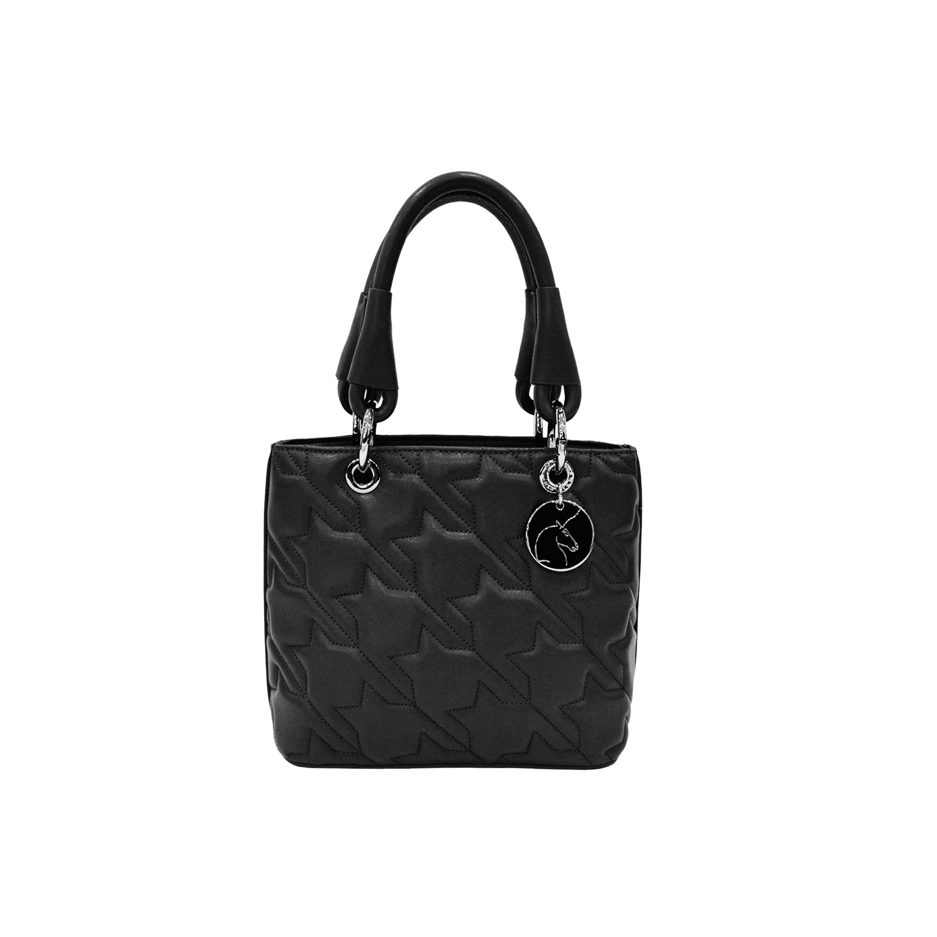 Lamarthe Stella XS Handtasche Schwarz Stepp Rindsleder