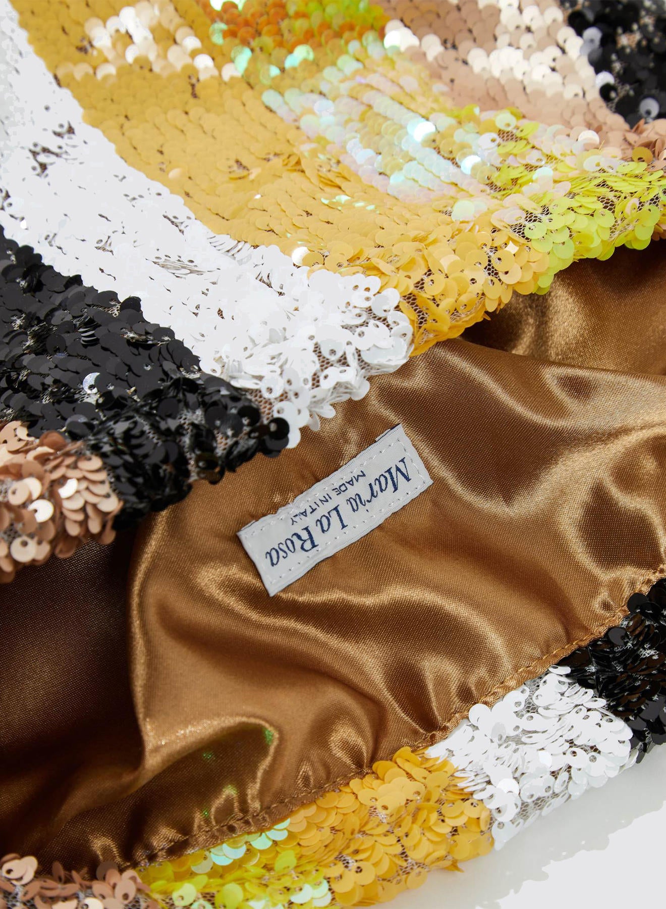 Maria la Rosa Pia Pouch Beutel Gold Pailletten