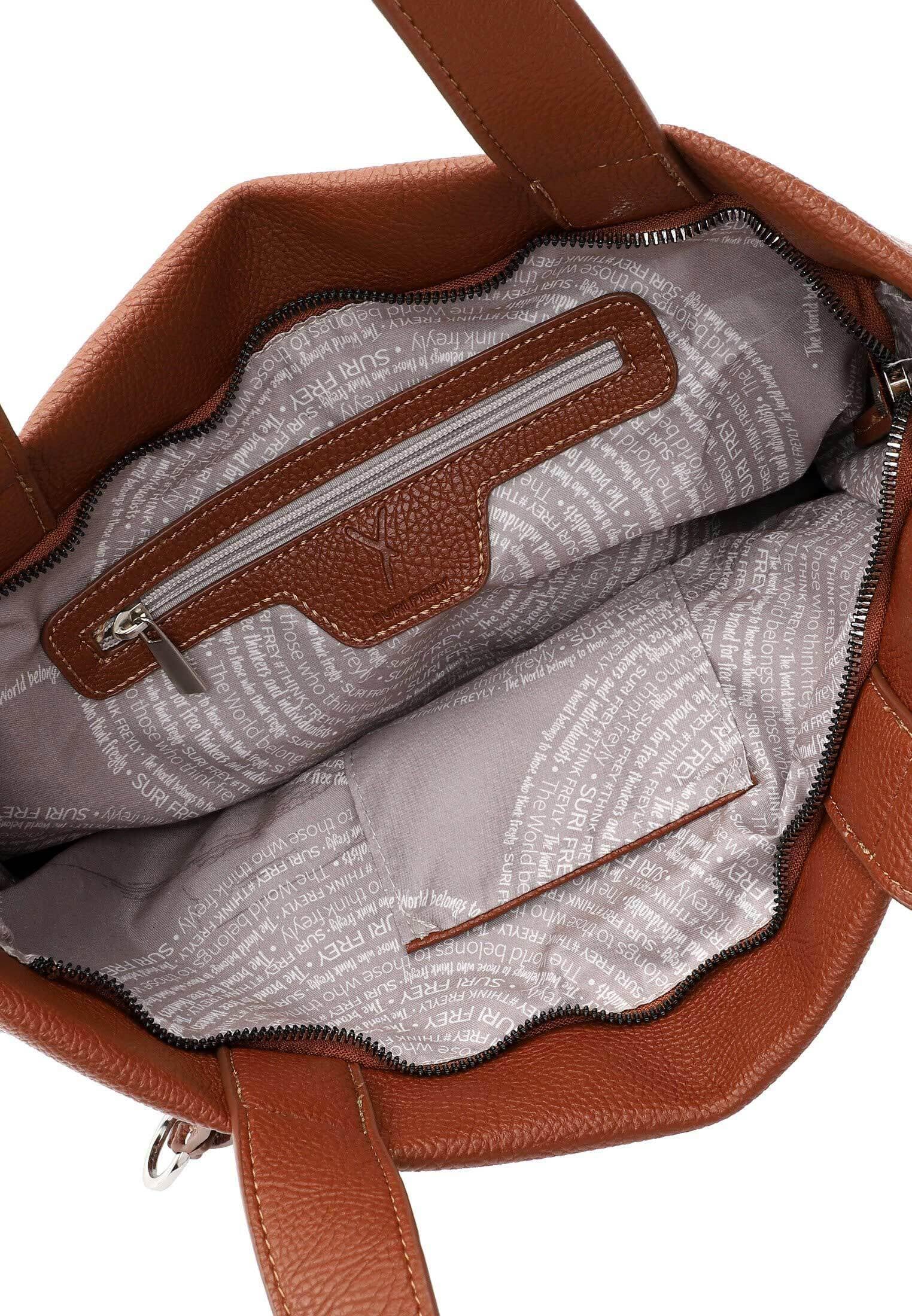 SURI FREY Debby Cityshopper L Shopper Cognac DIN A4