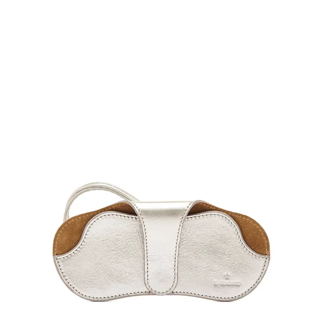 Il Bisonte Nina Brillenetui Silber Metallic-Leder