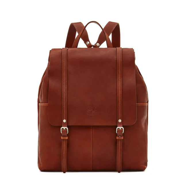 Il Bisonte Trappola Rucksack Vollleder sepia