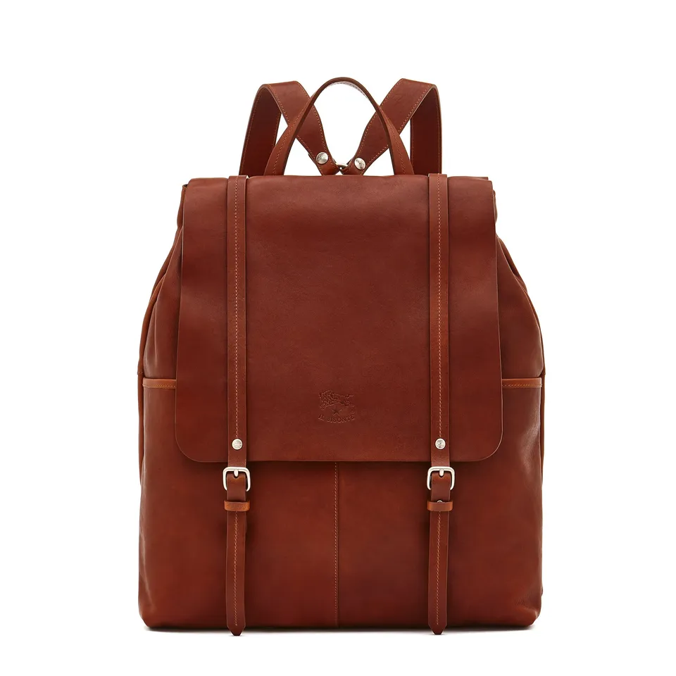 Il Bisonte Trappola Rucksack Vollleder sepia