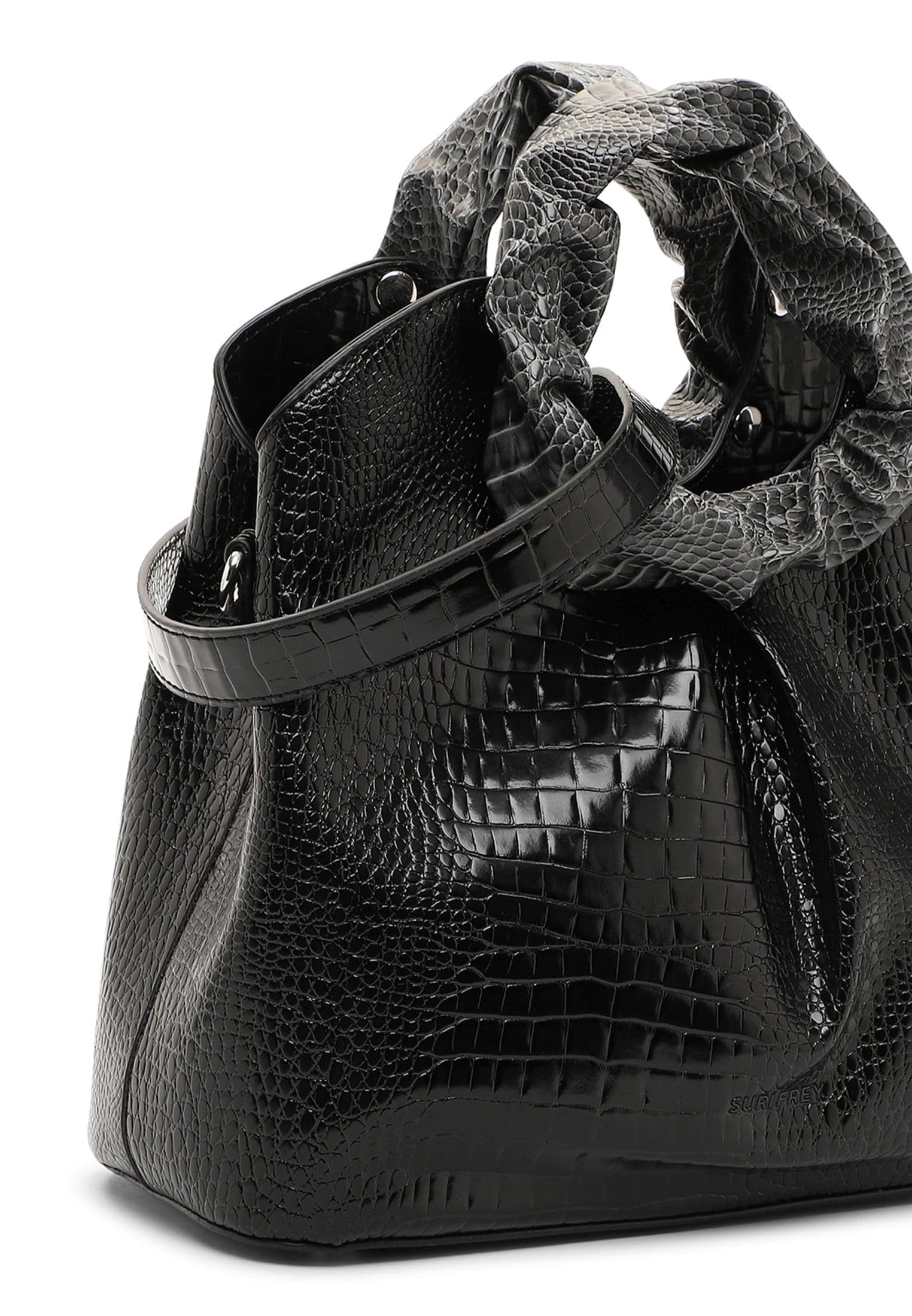 SURI FREY TechBag 16500 Shopper Black-Kroko vegan