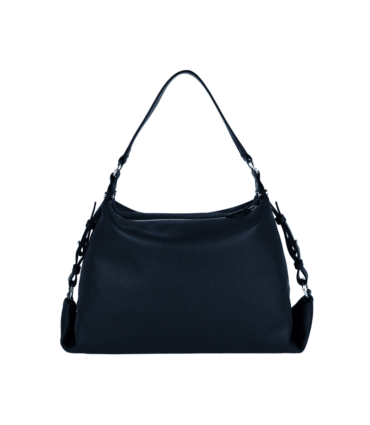 Lamarthe Naturel Schultertasche Marineblau Rindsleder