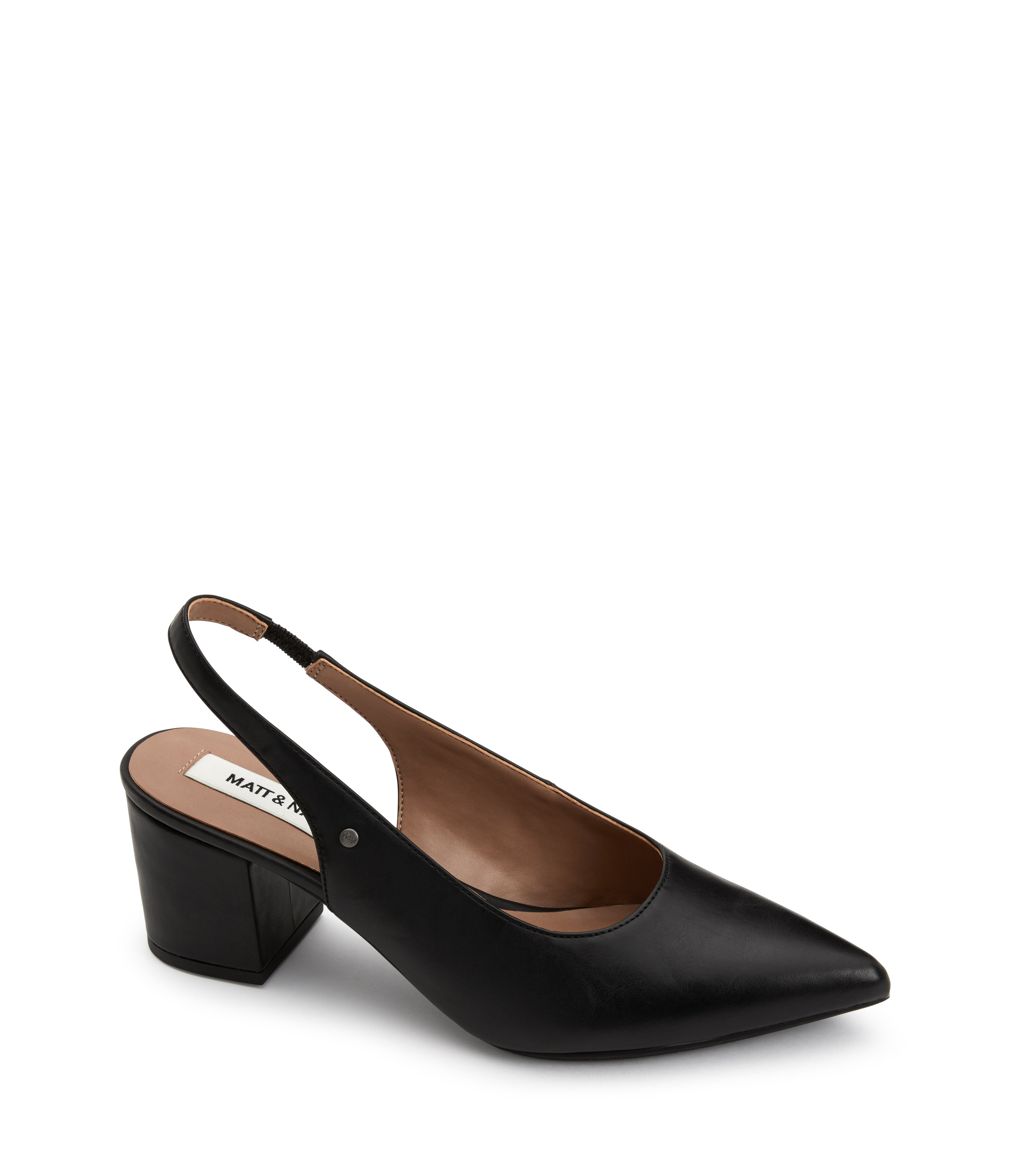 Matt & Nat Iman Pumps Blockabsatz Schwarz 38 vegan