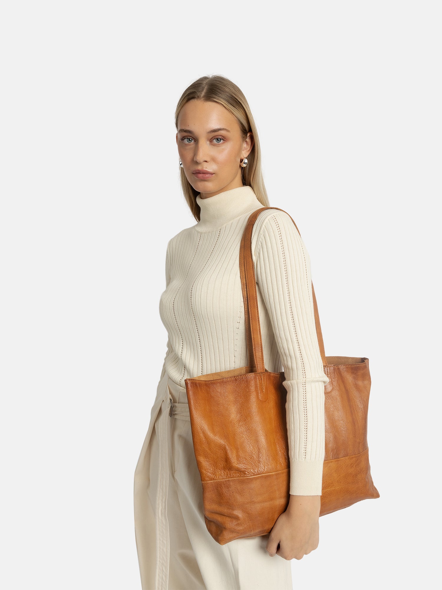 RE:DESIGNED Marlo Urban Shopper Burned Tan Vollleder