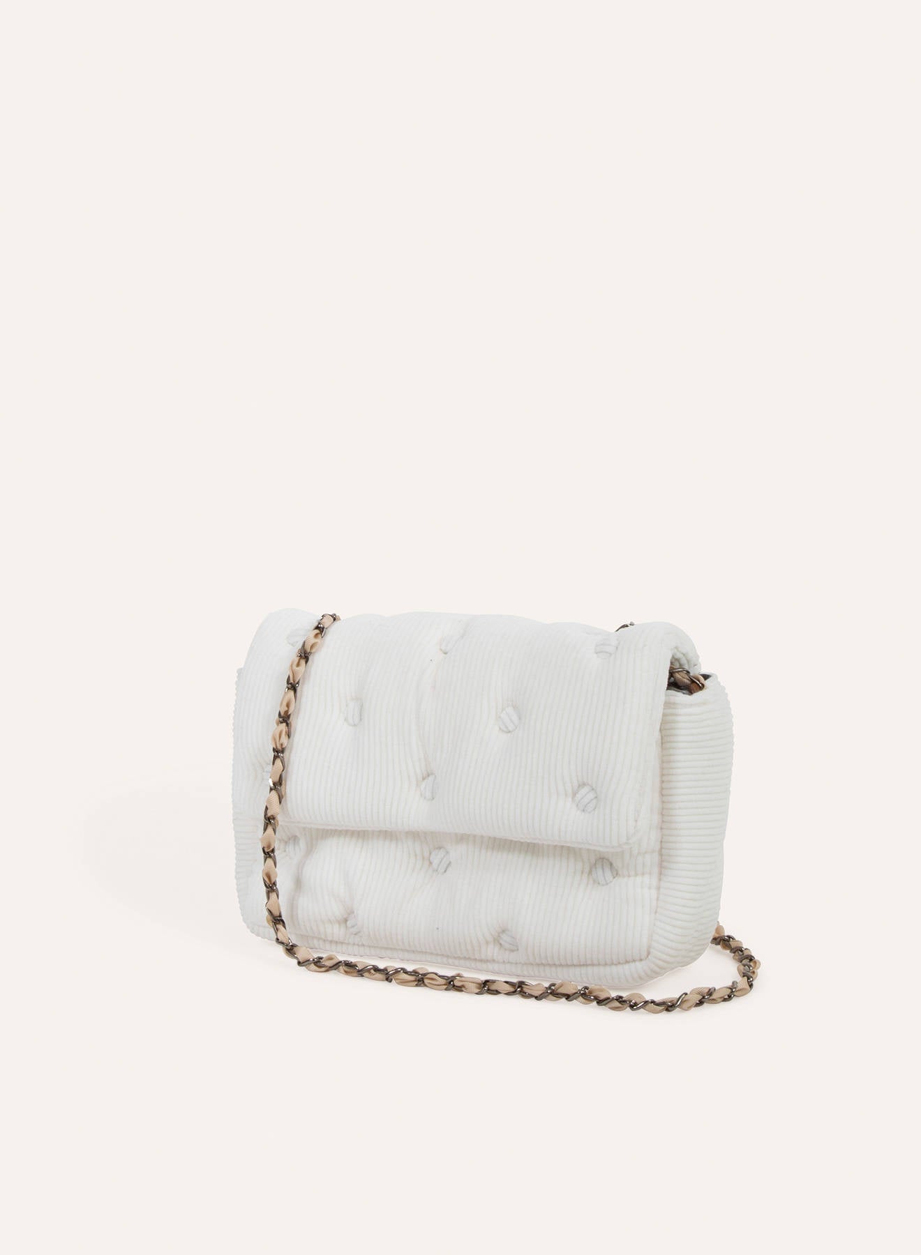 Maria la Rosa Padded Mini Bag SH224 Umhängetasche Weiß gesteppt
