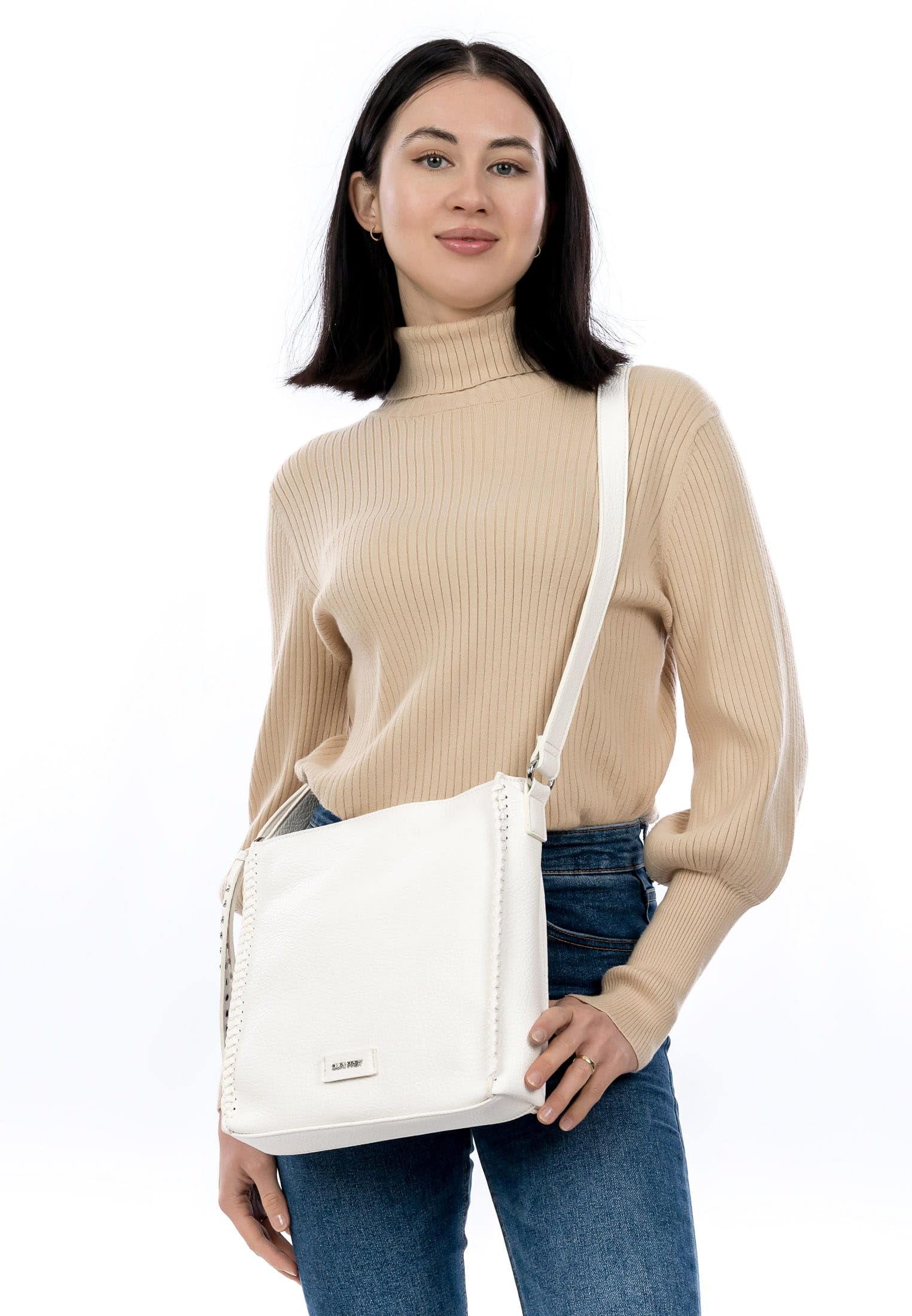 SURI FREY Franzy Crossover Umhängetasche Weiß 24cm