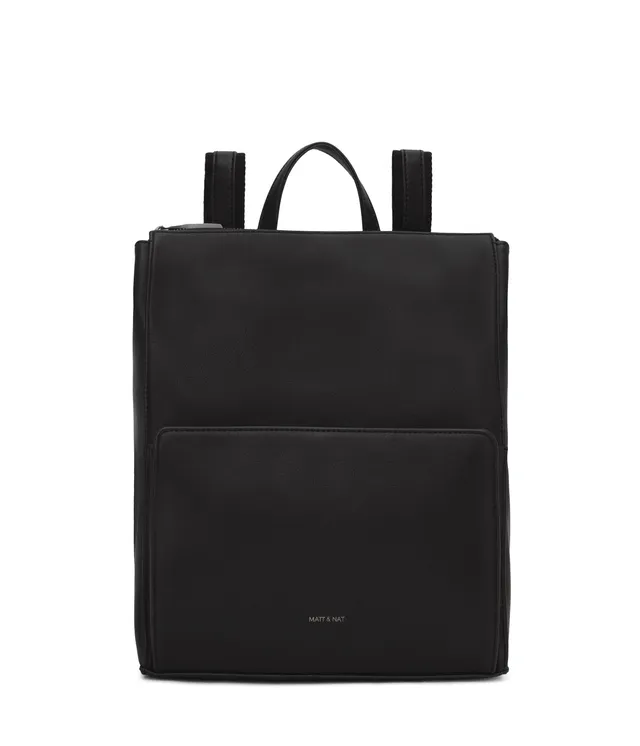 Matt & Nat Eve Vintage Rucksack schwarz vegan 13 Zoll