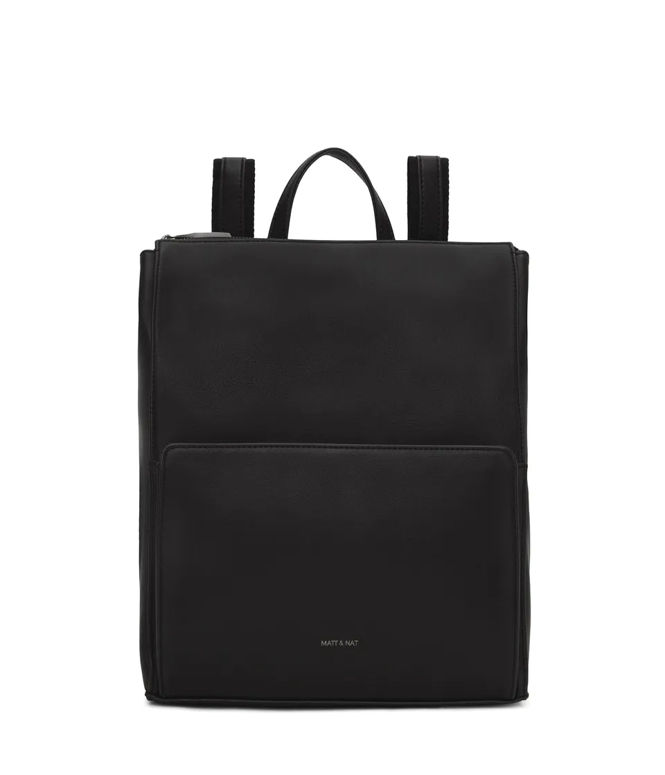 Matt & Nat Eve Vintage Rucksack schwarz vegan 13 Zoll