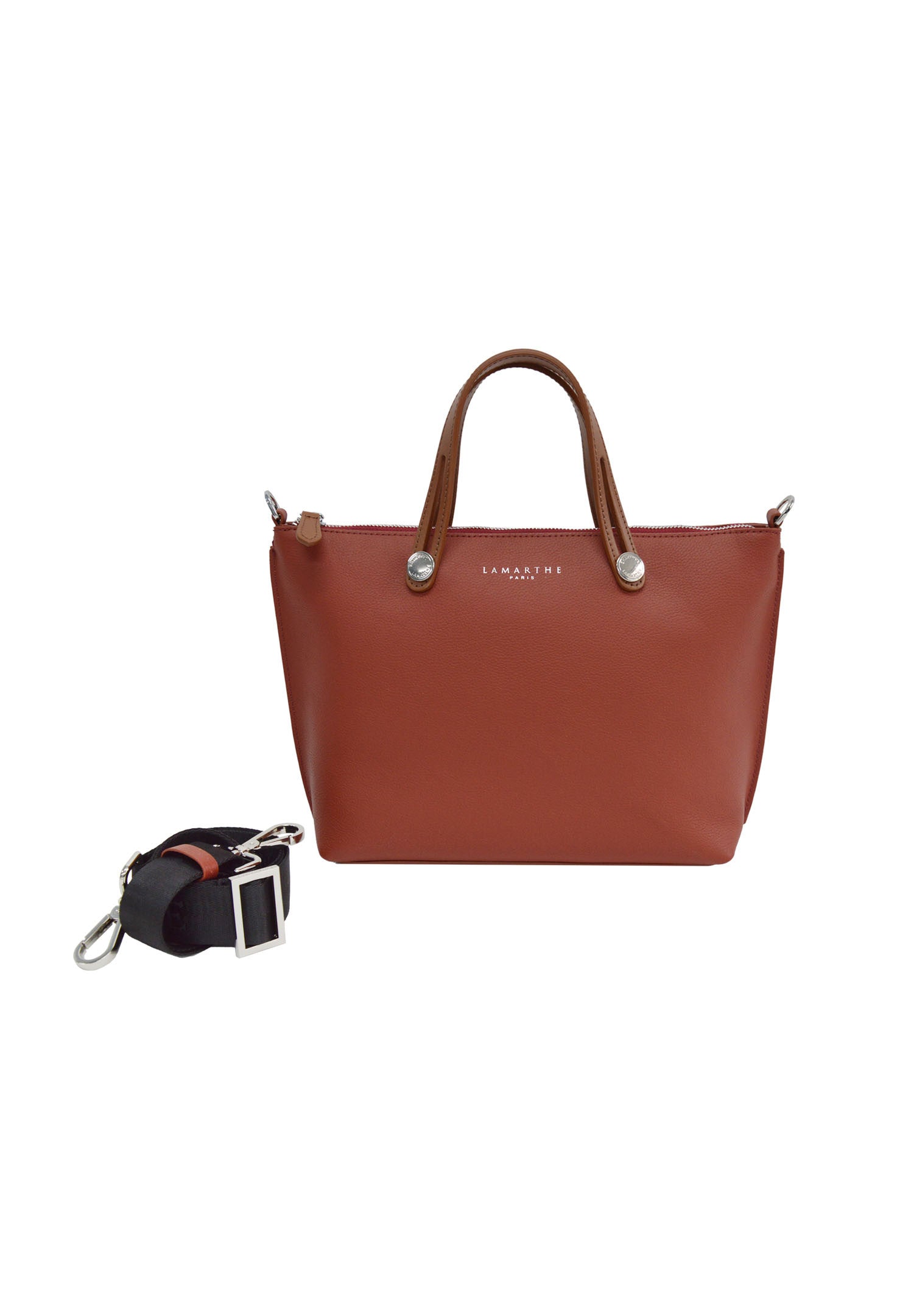 Lamarthe Fidèle Handtasche Kirschrot Rindsleder