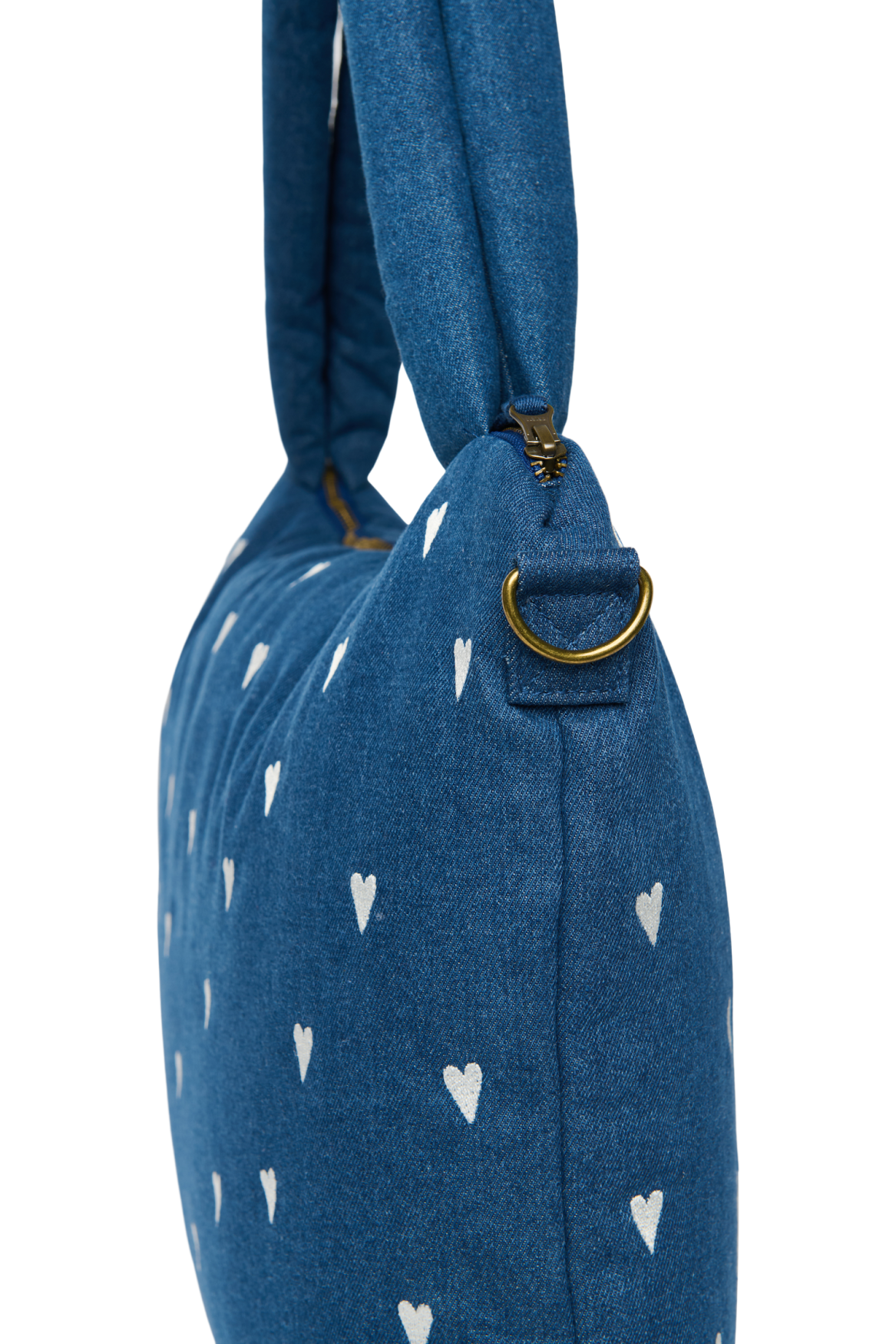 Studio Noos Denim Diaper Bag Wickeltasche Dark Blue Hearts Denim