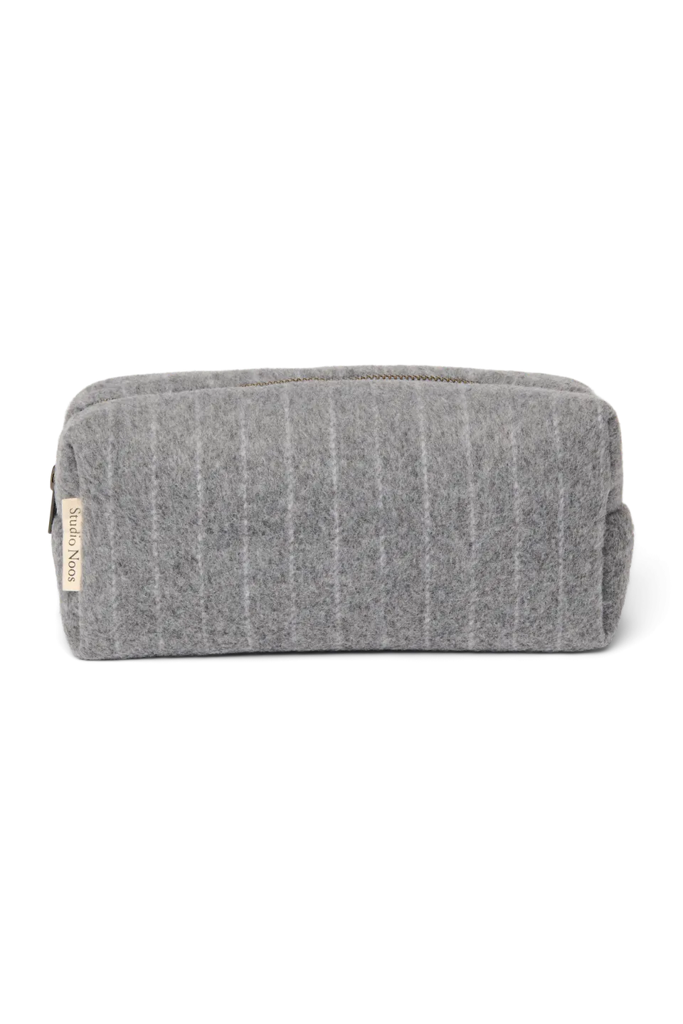 Studio Noos Flannel Chalkstripe Pouch Täschchen Hellgrau gestreift