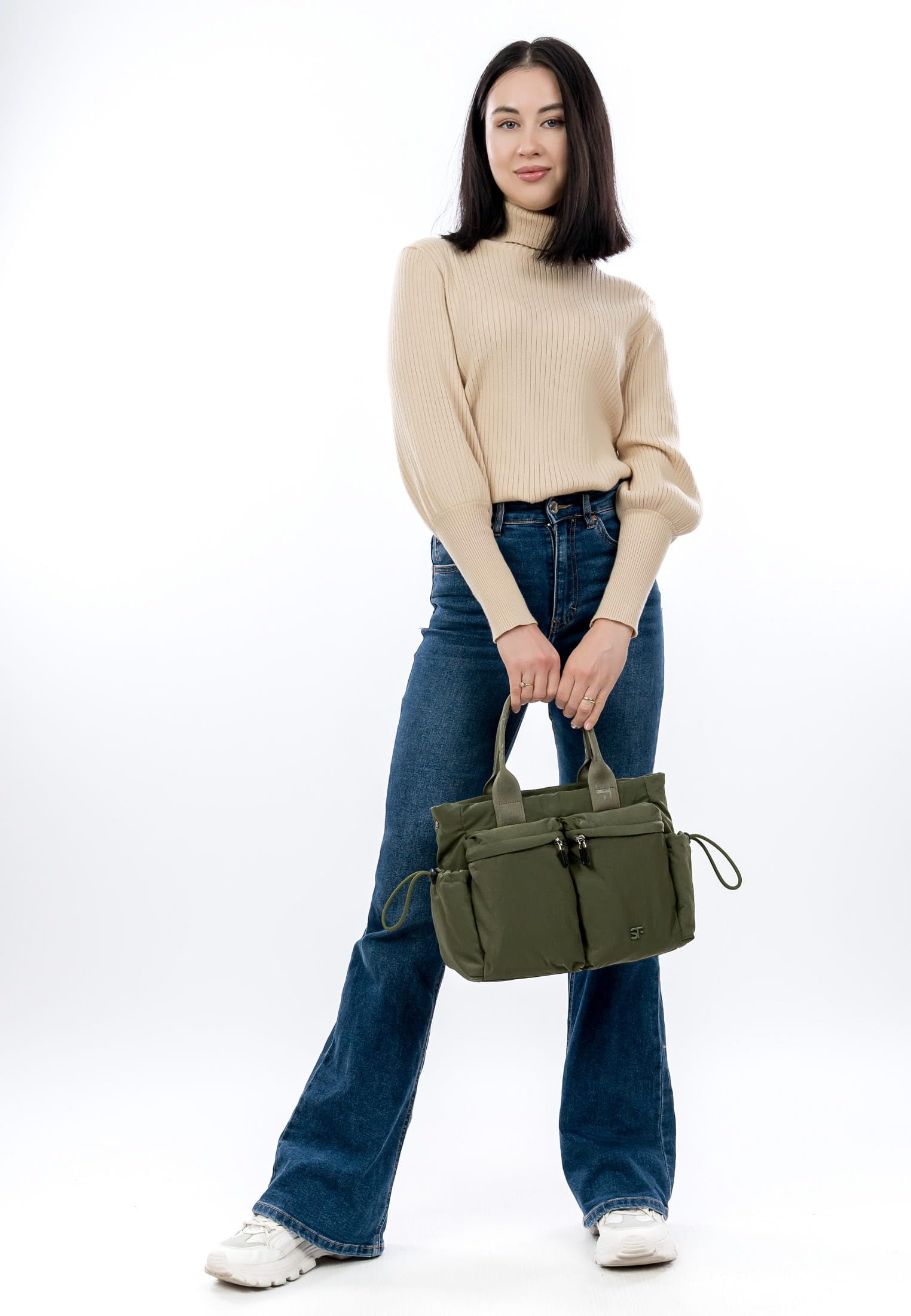 SURI FREY Abby Handbag With Zipper Umhängetasche Khaki