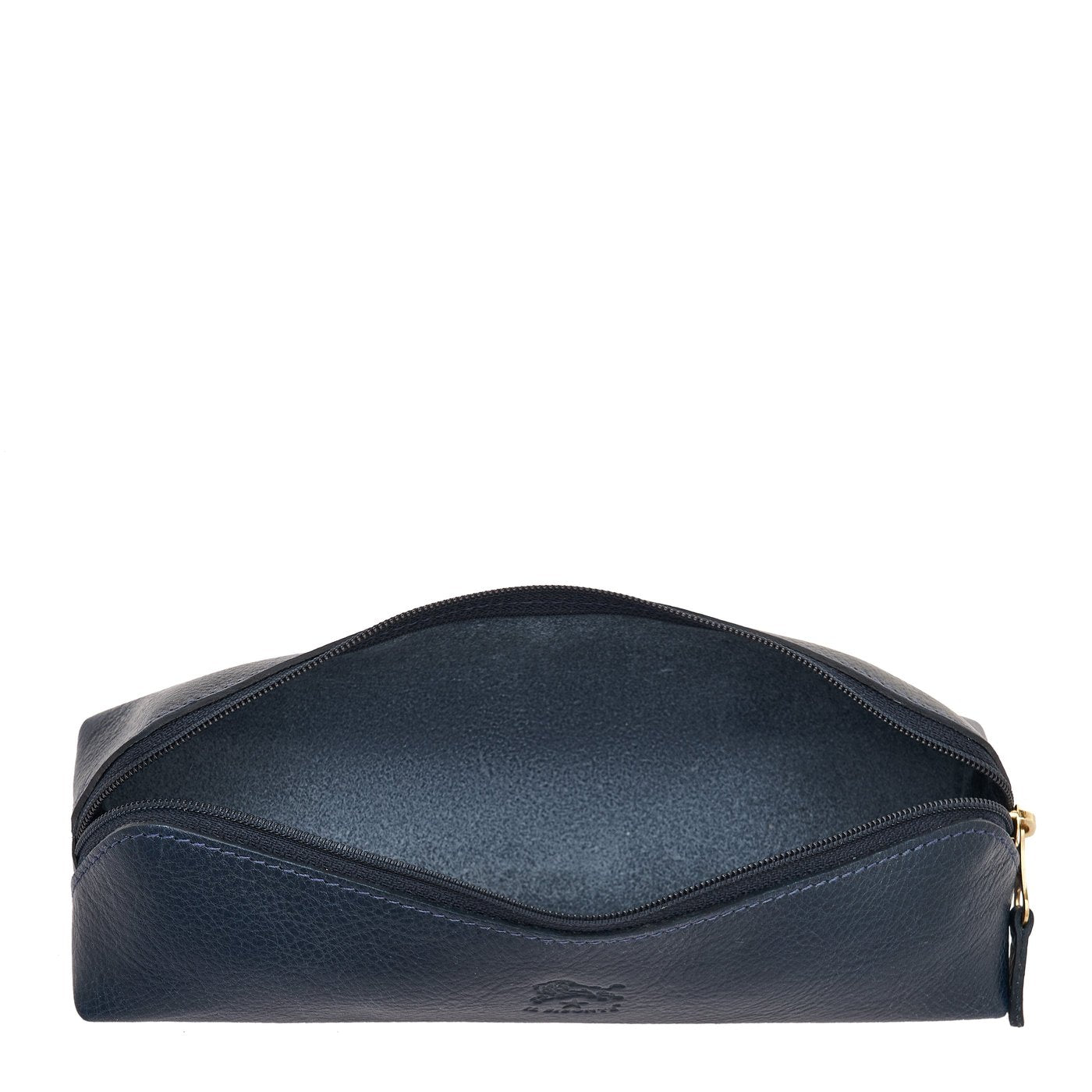Il Bisonte Stifte-Etui Federmäppchen blau Rindsleder