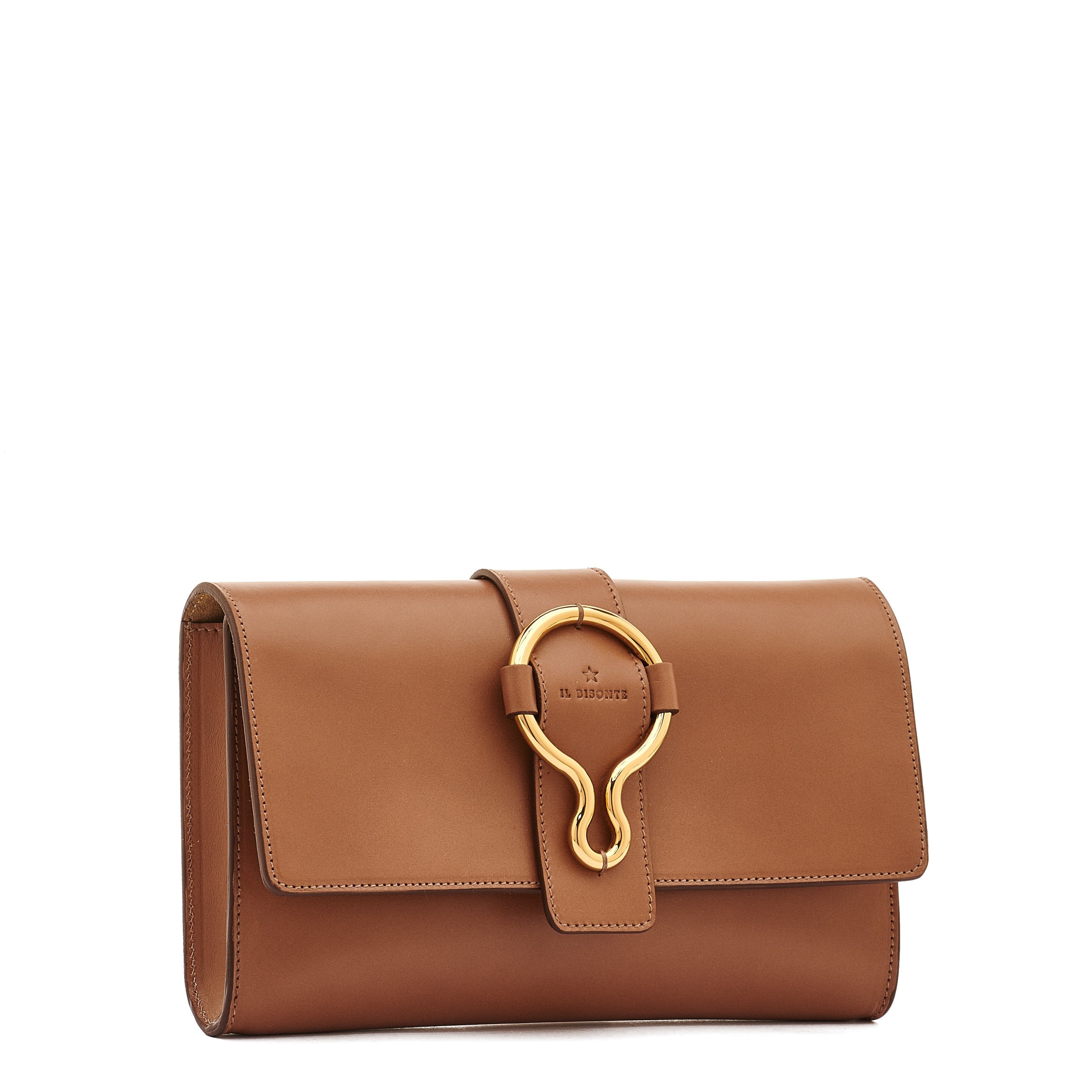 Il Bisonte Consuelo Clutch Vollleder schoko
