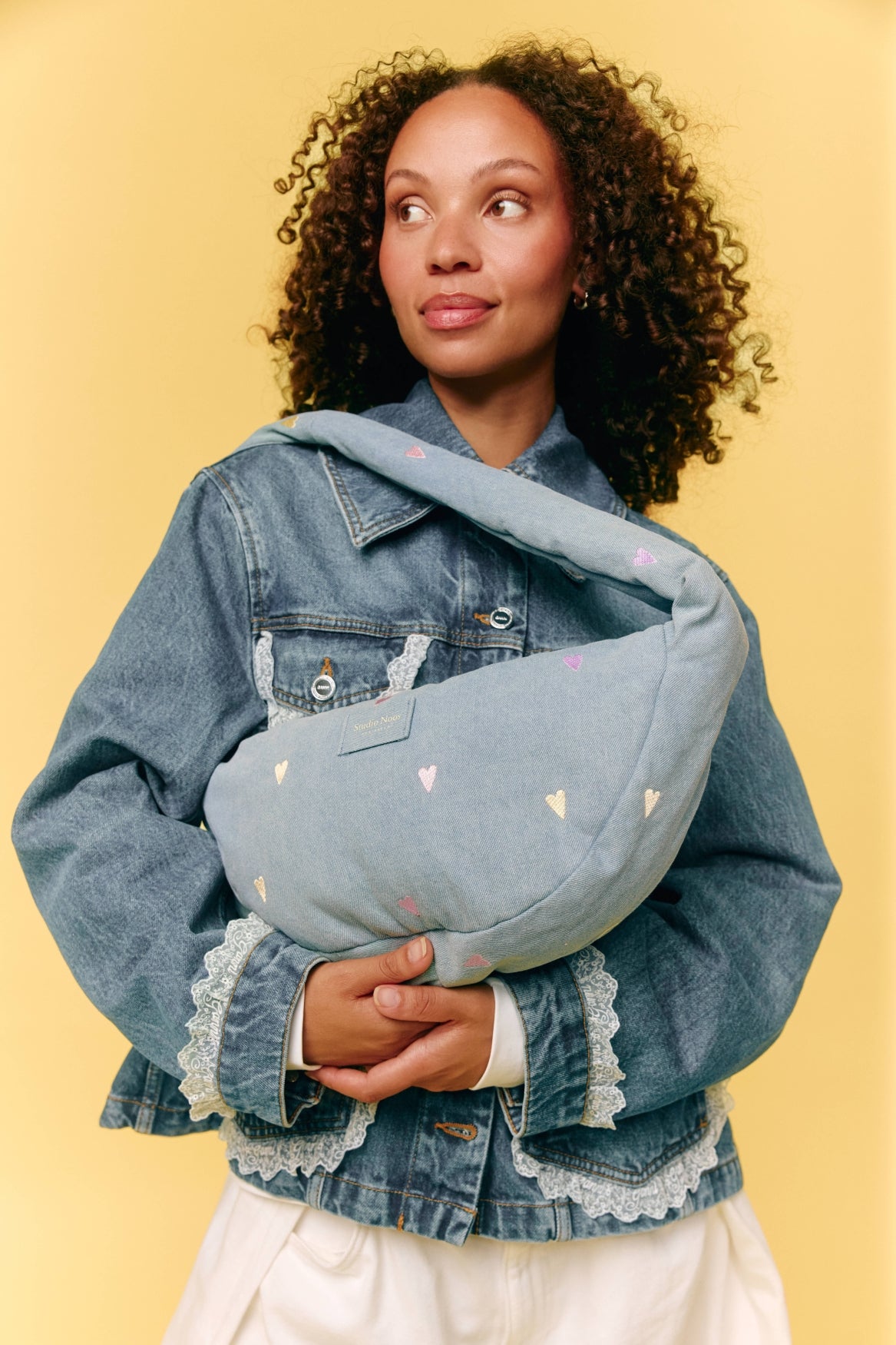 Studio Noos Denim Mini Crossbody Tasche Hellblau
