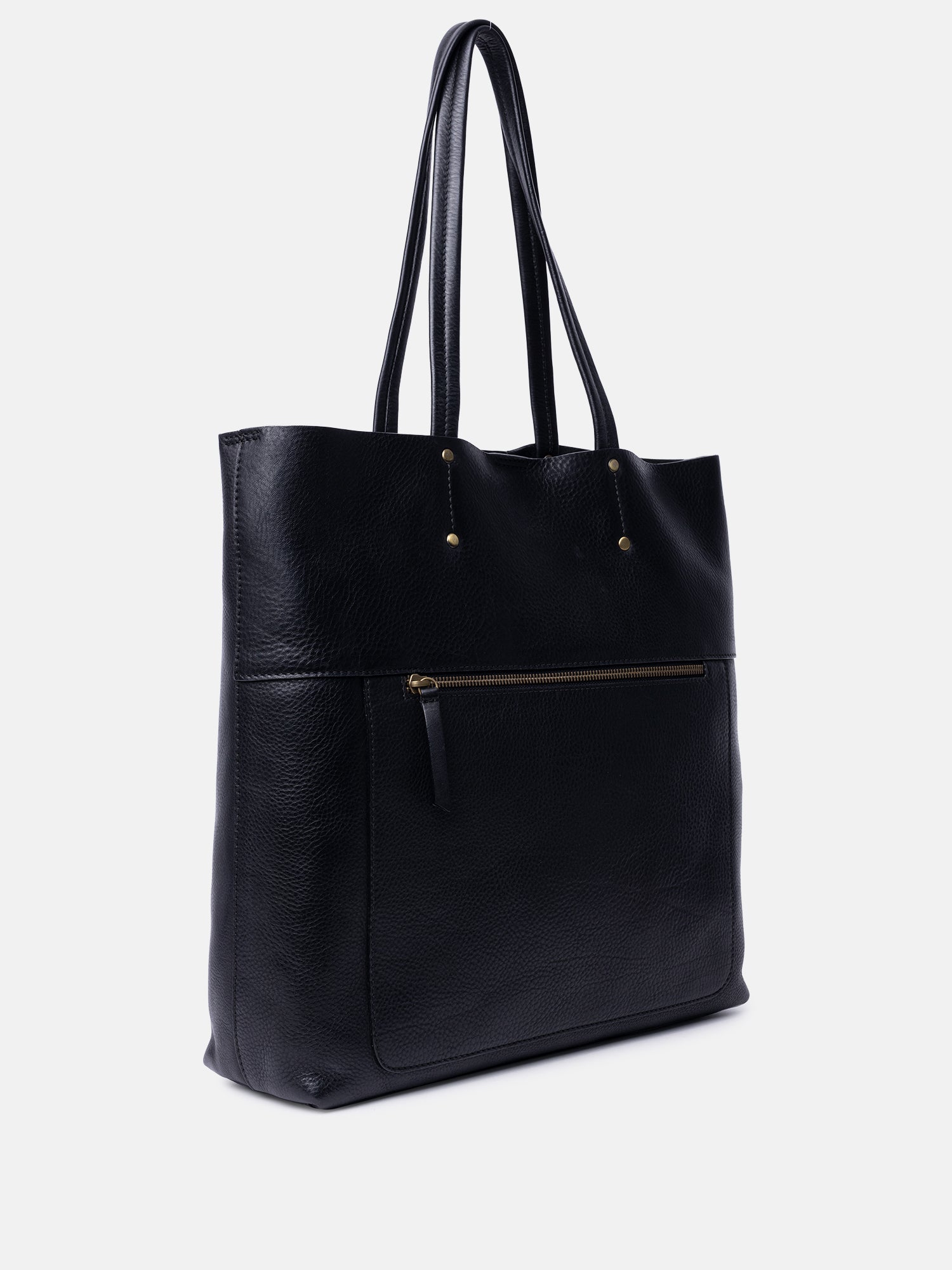 RE:DESIGNED Sofie Big 6666 Schultertasche Schwarz Leder