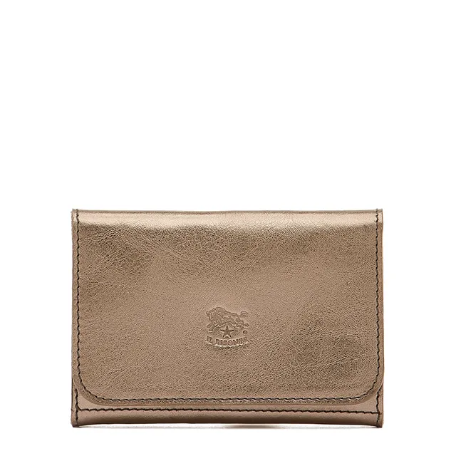 Il Bisonte Galileo Kartenetui bronze metallic Vollleder
