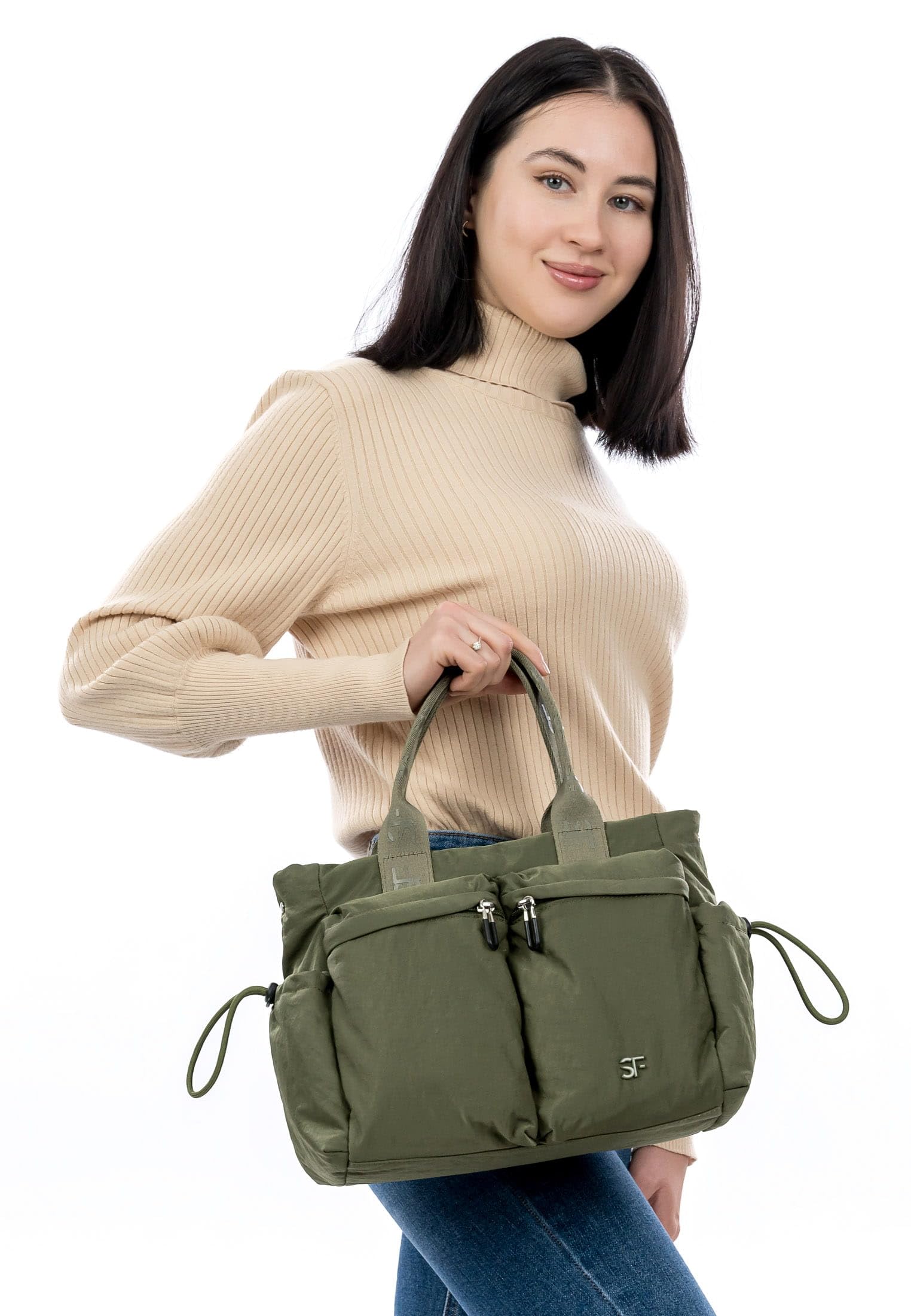 SURI FREY Abby Handbag With Zipper Umhängetasche Khaki