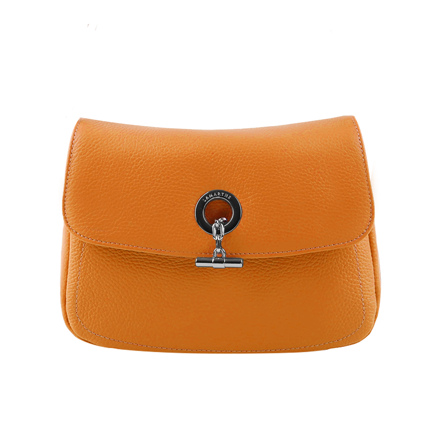 Lamarthe Paris Umhängetasche Orange Vollleder